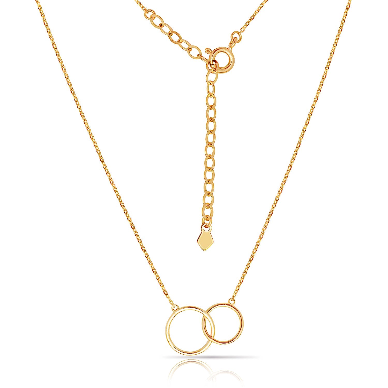 Duo necklace in yellow gold