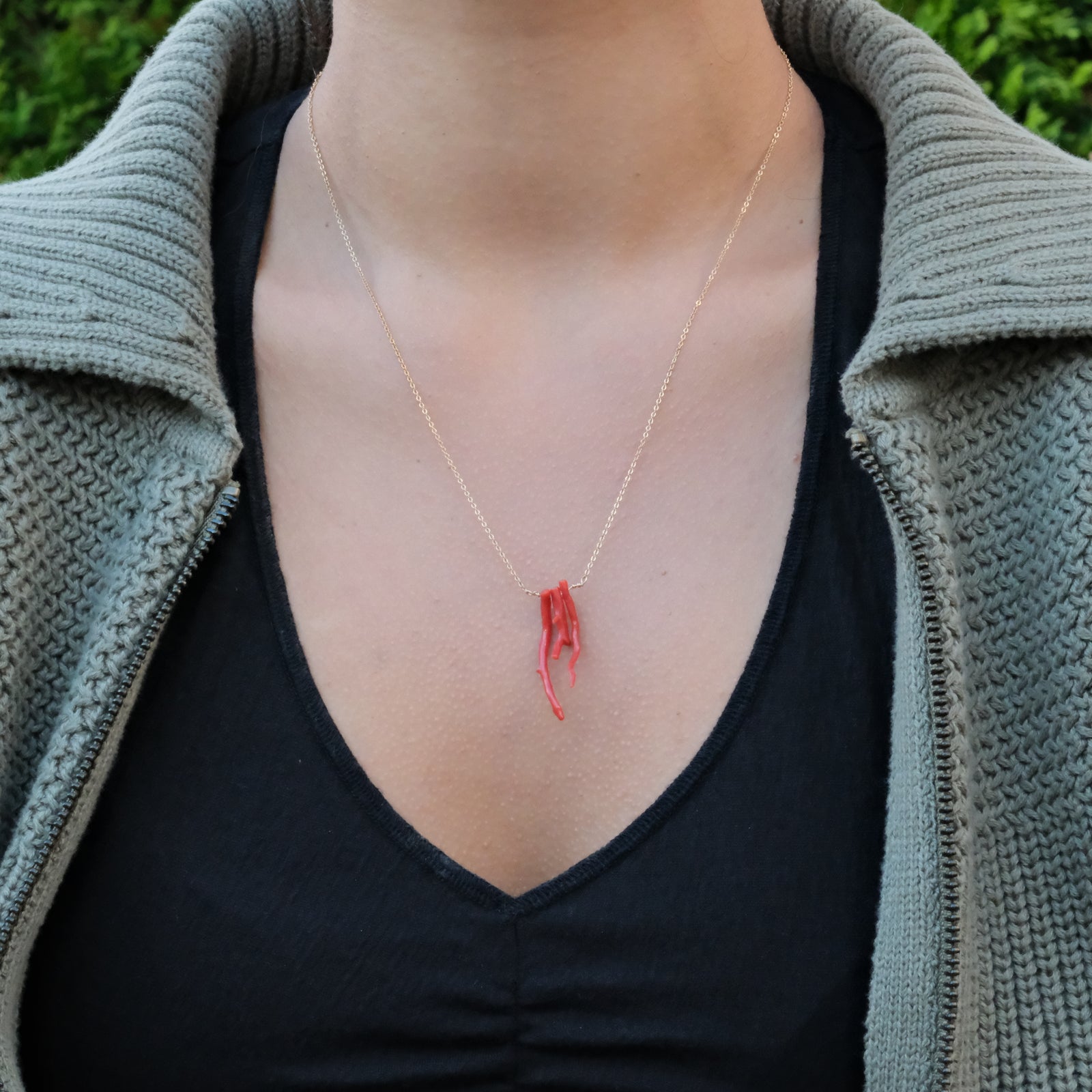 coral necklace