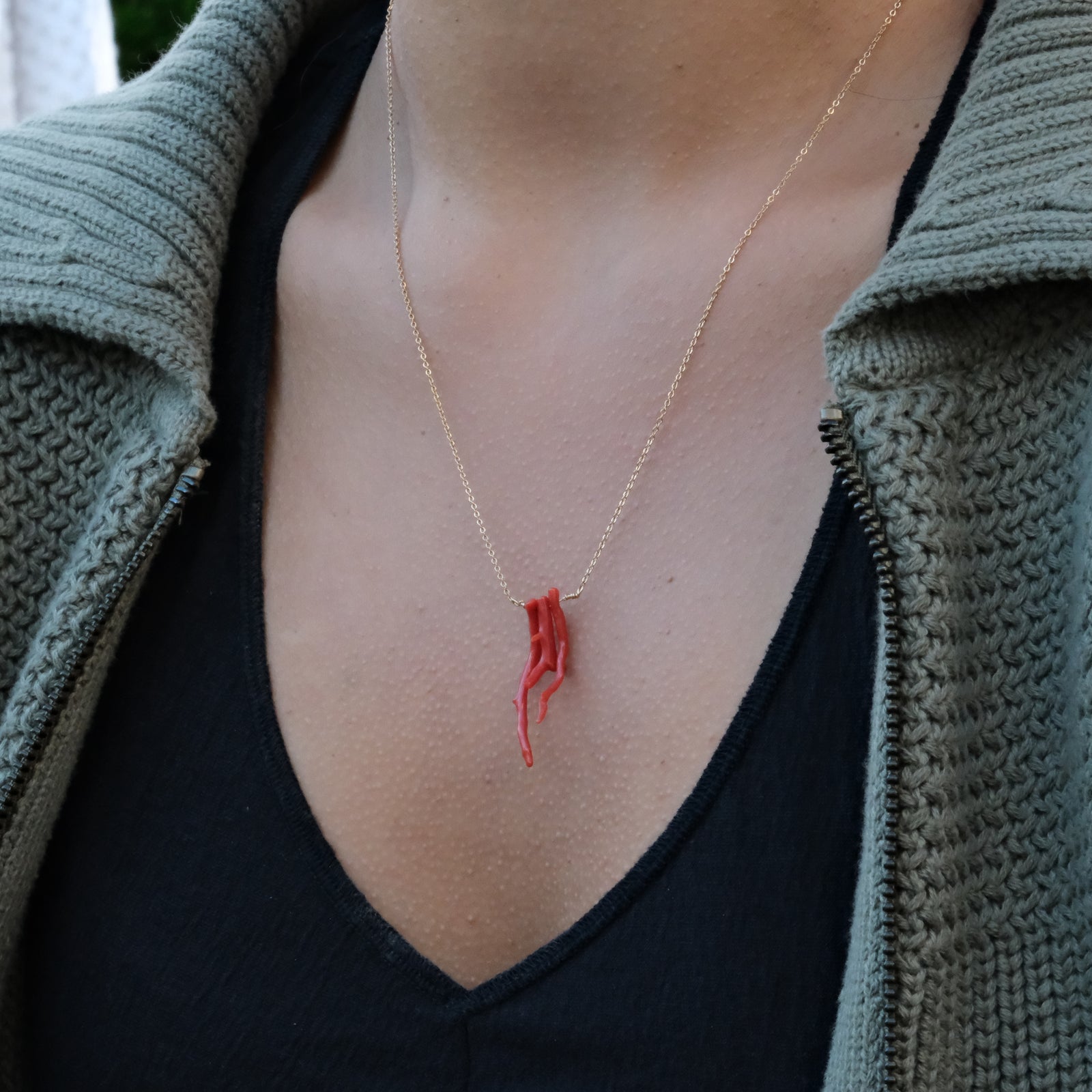 coral necklace