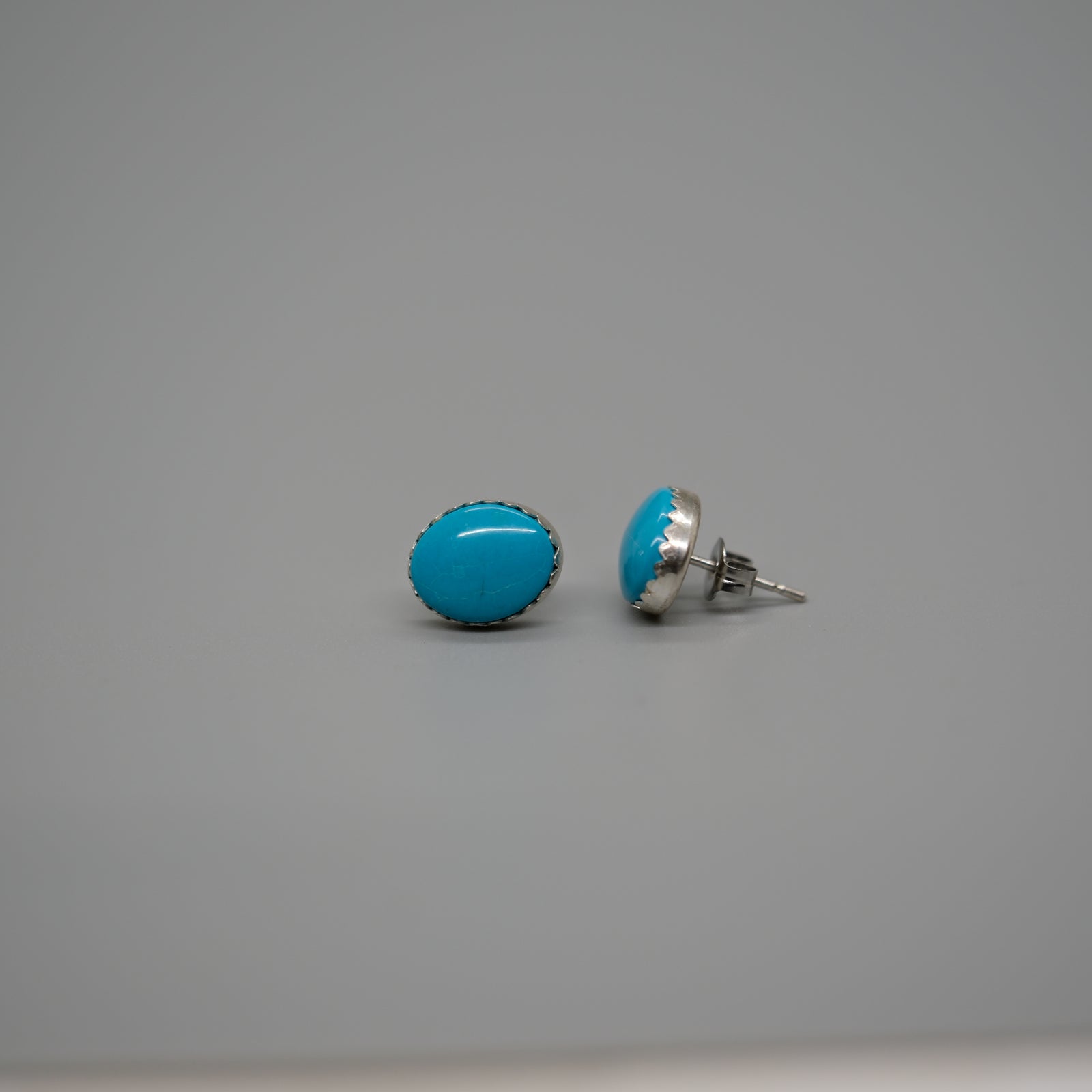 Medium Turquoise stud earrings