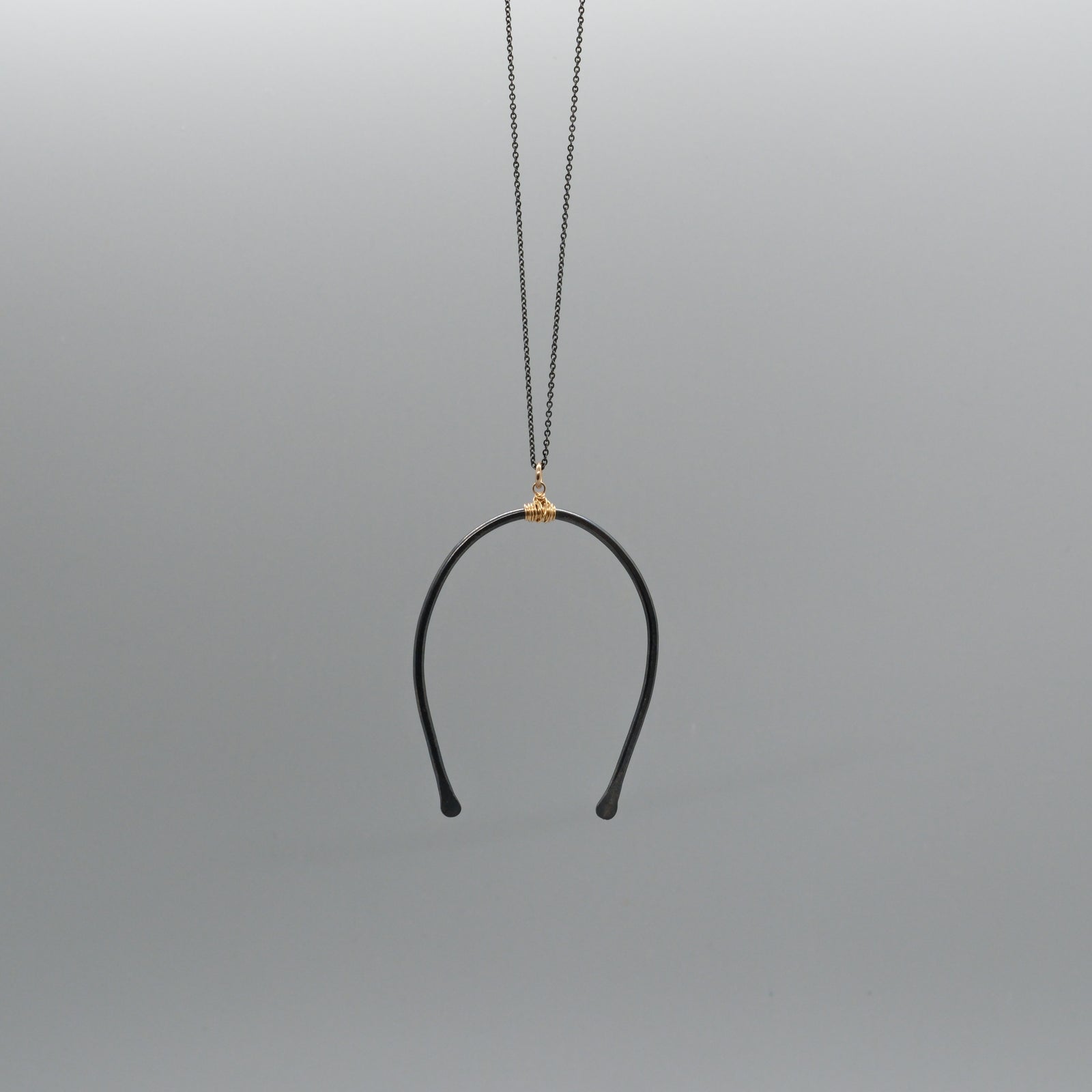 large ox horseshoe necklace