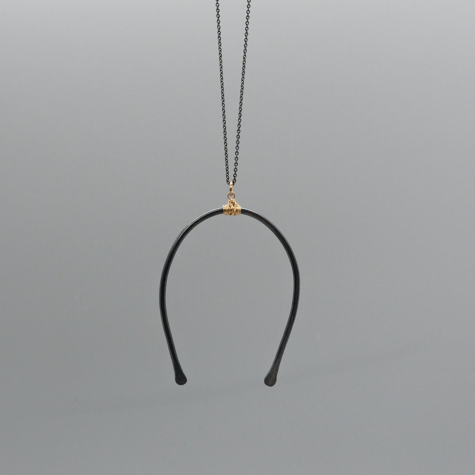 large ox horseshoe necklace
