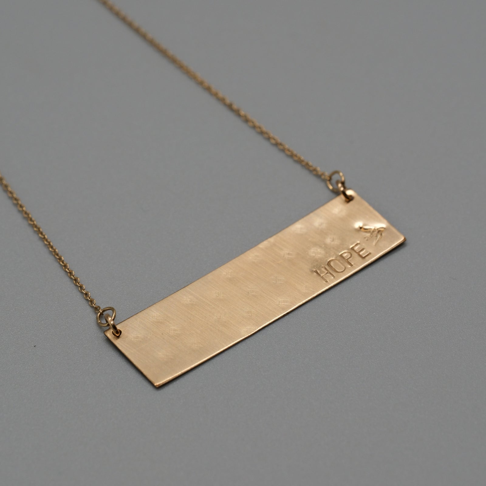 Hope large bar necklace