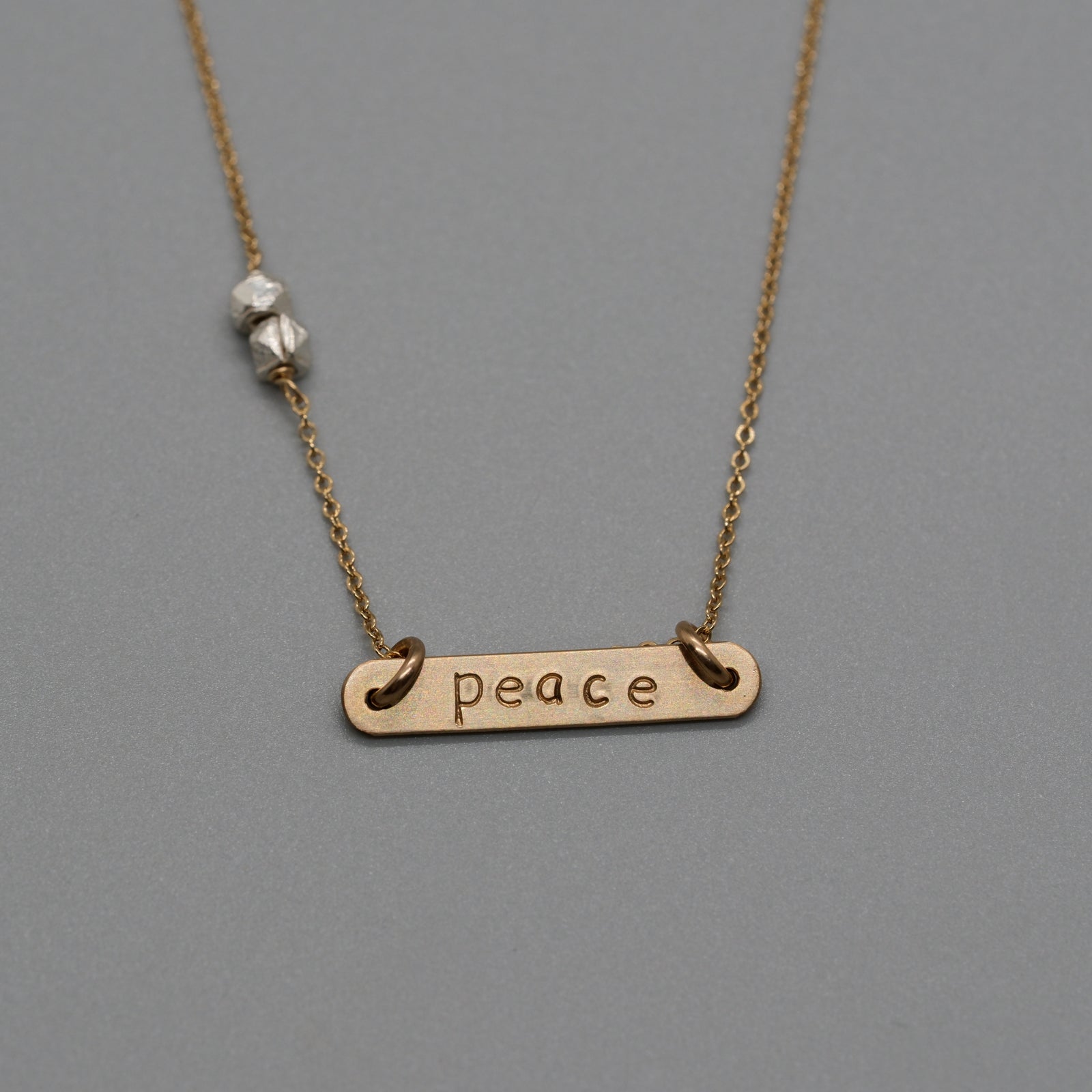 peace bar necklace
