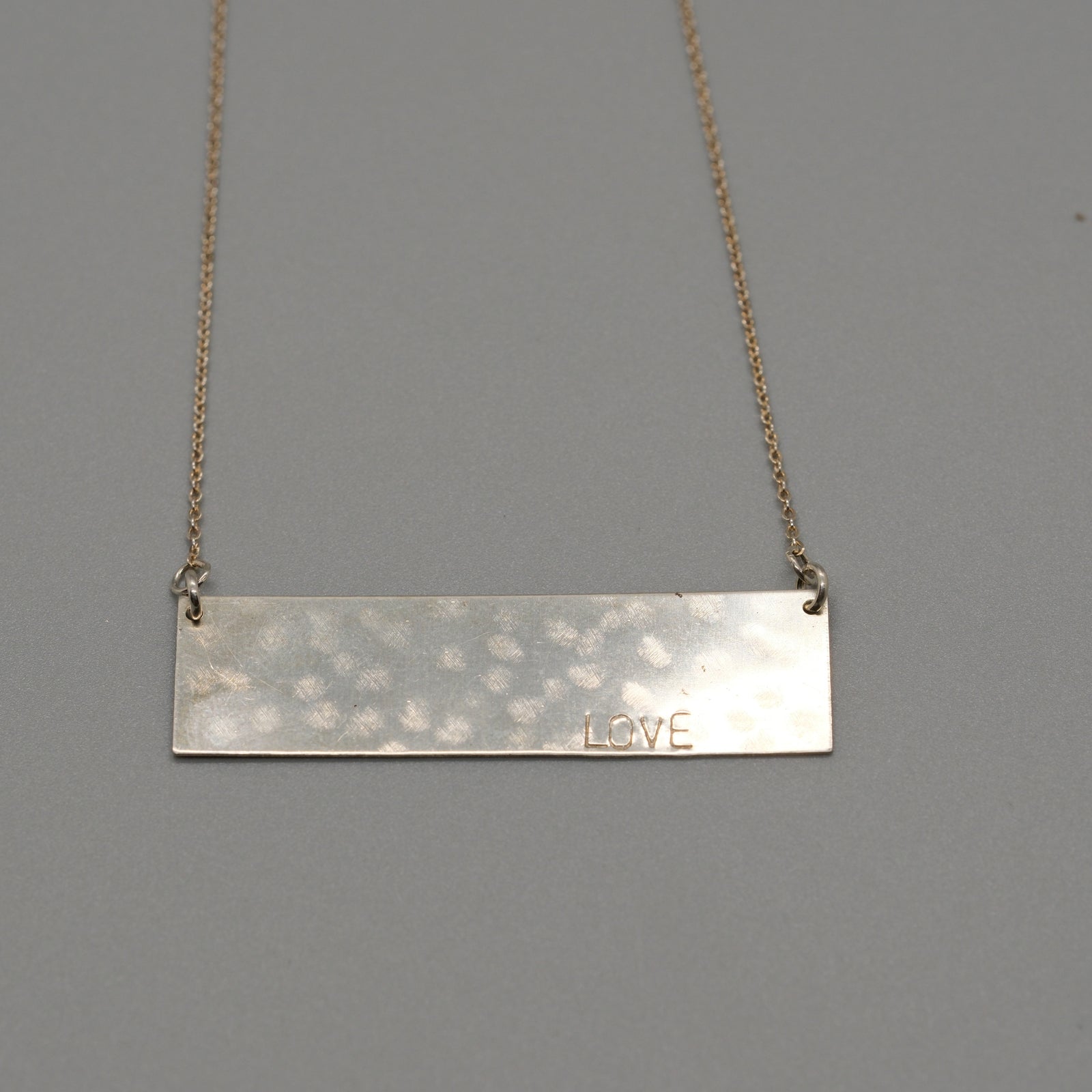 love large bar necklace