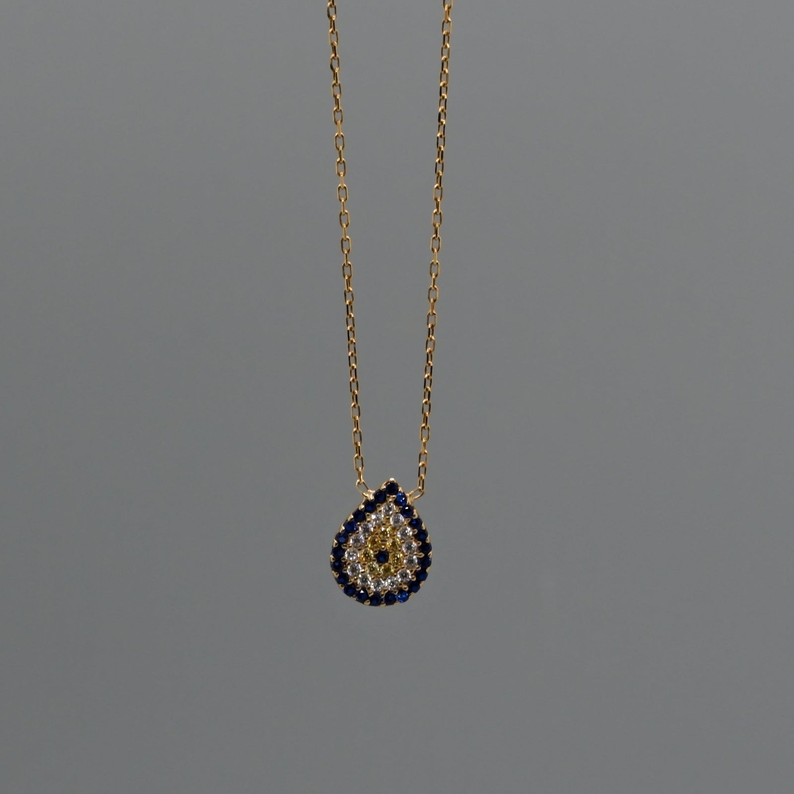 teardrop evil eye necklace