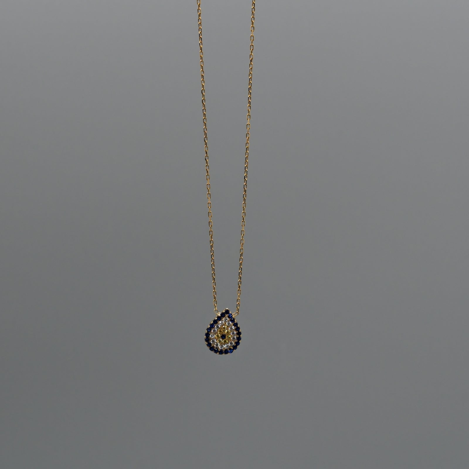 teardrop evil eye necklace