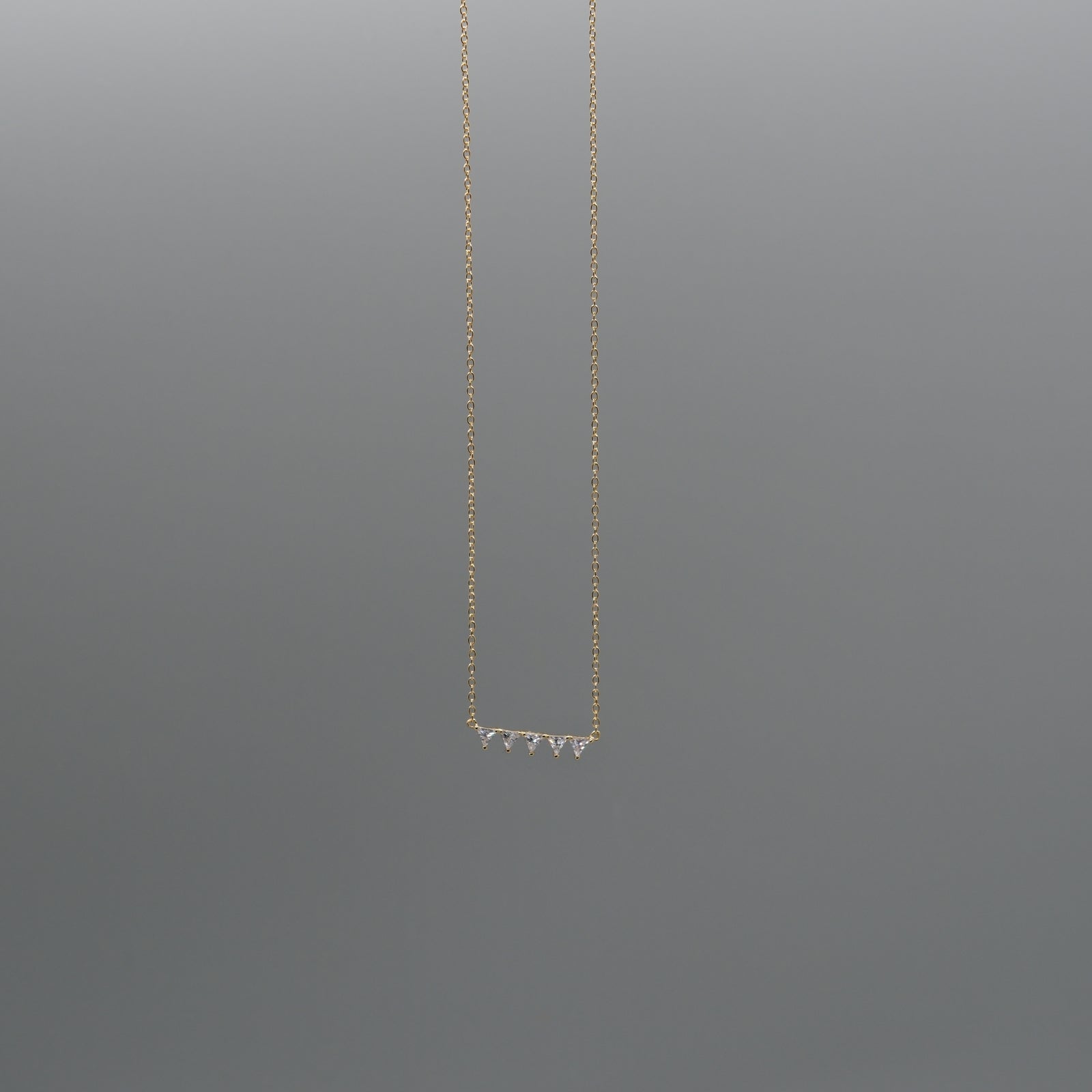 shimmer line necklace