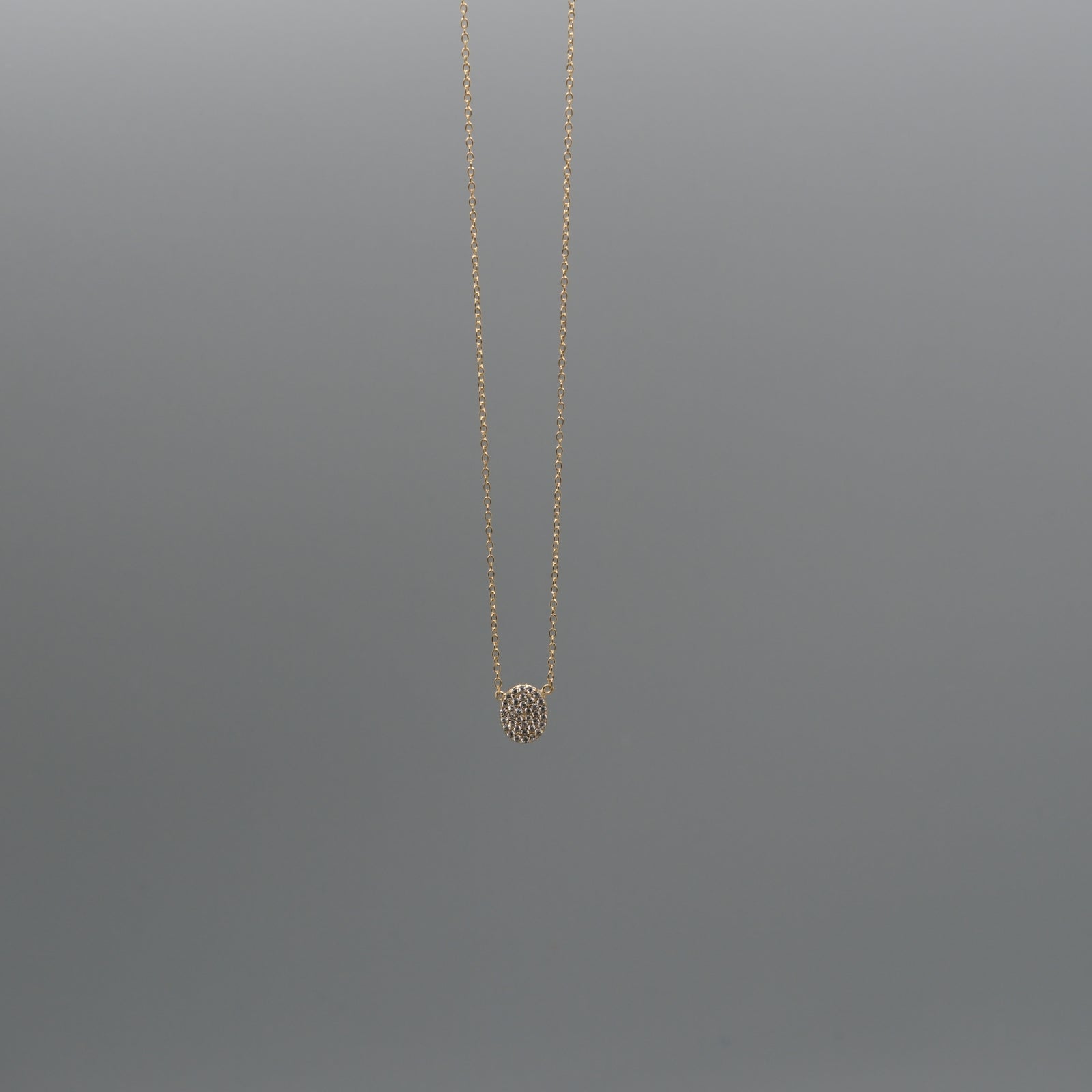 Pave' oval necklace