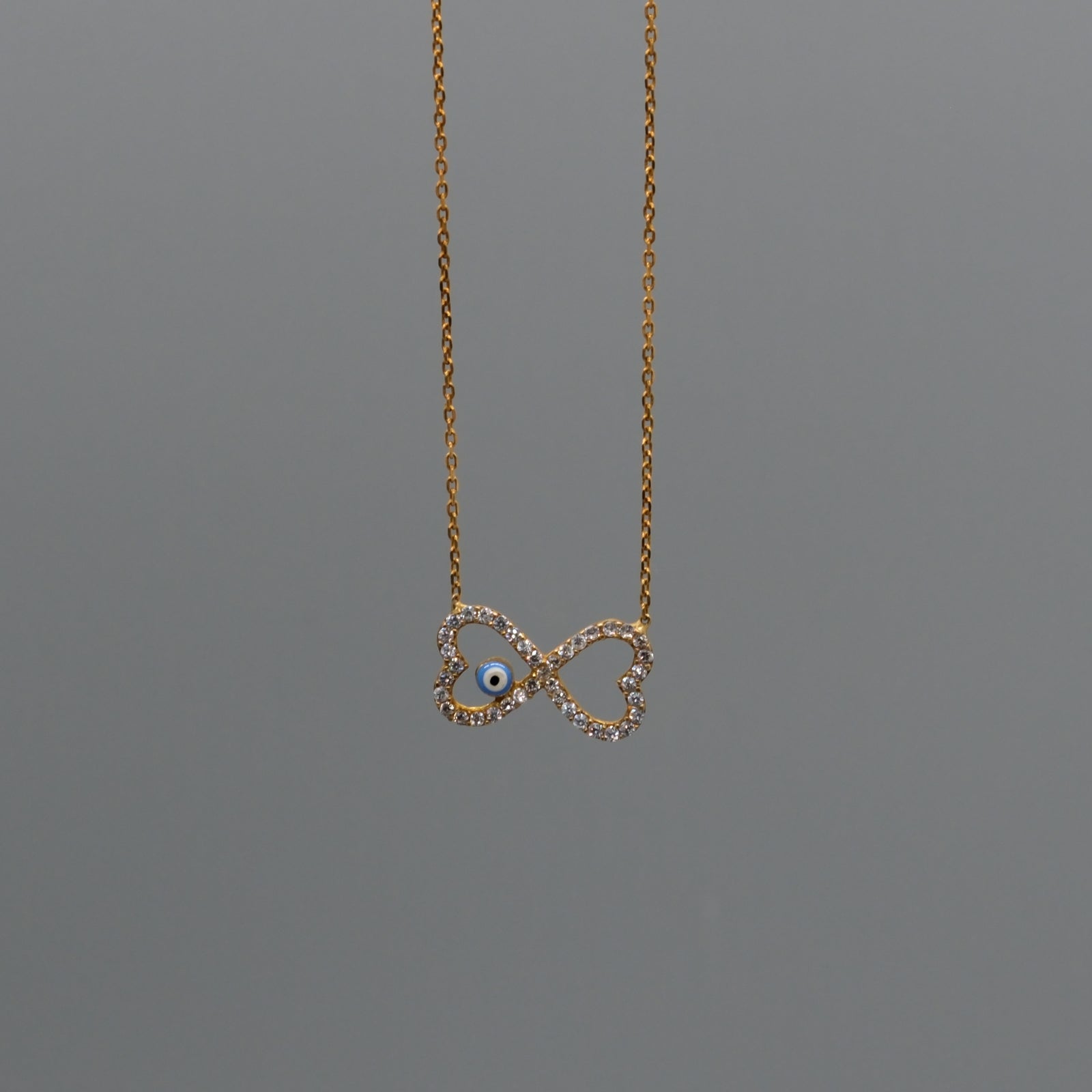 evil eye bowtie necklace