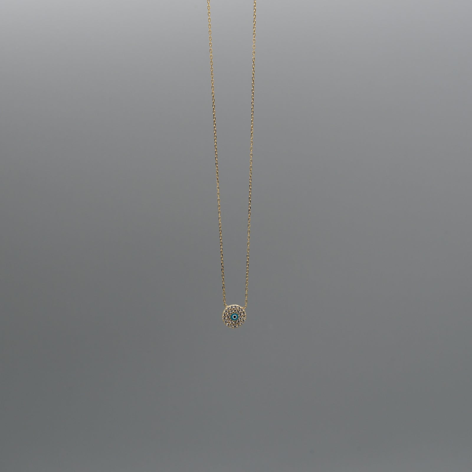 round evil eye necklace
