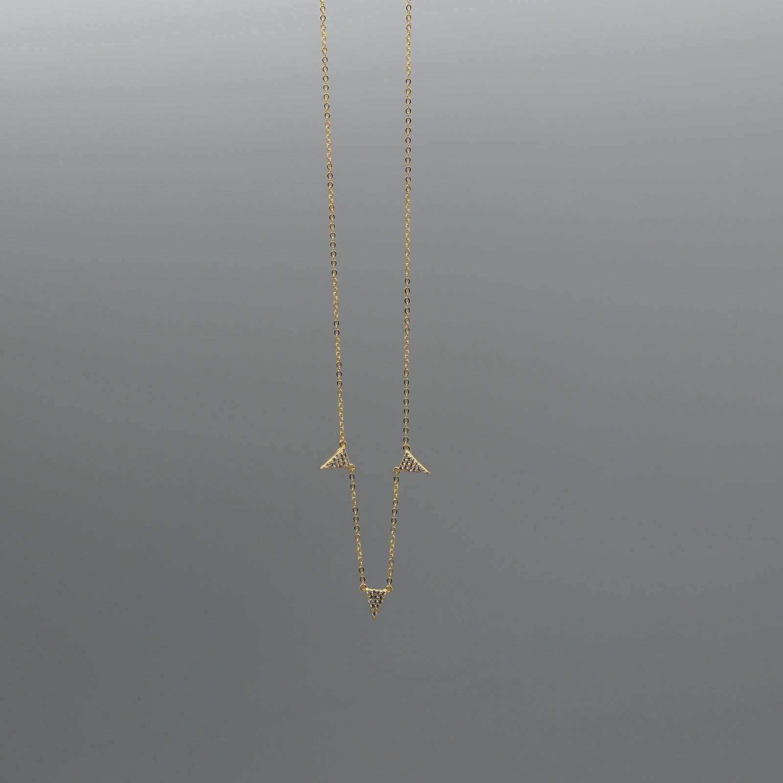 triple triangle necklace