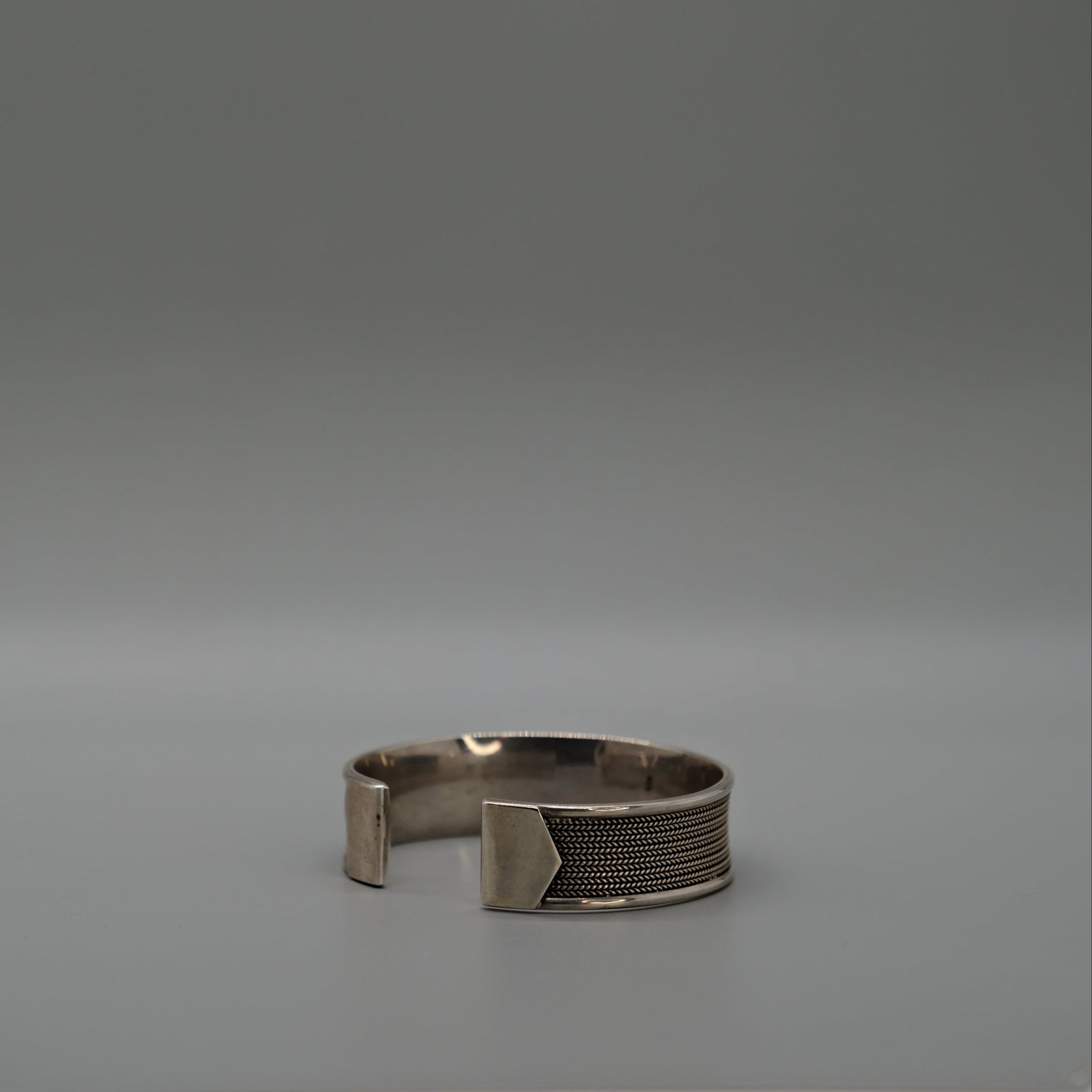textured silver cuff bracelet