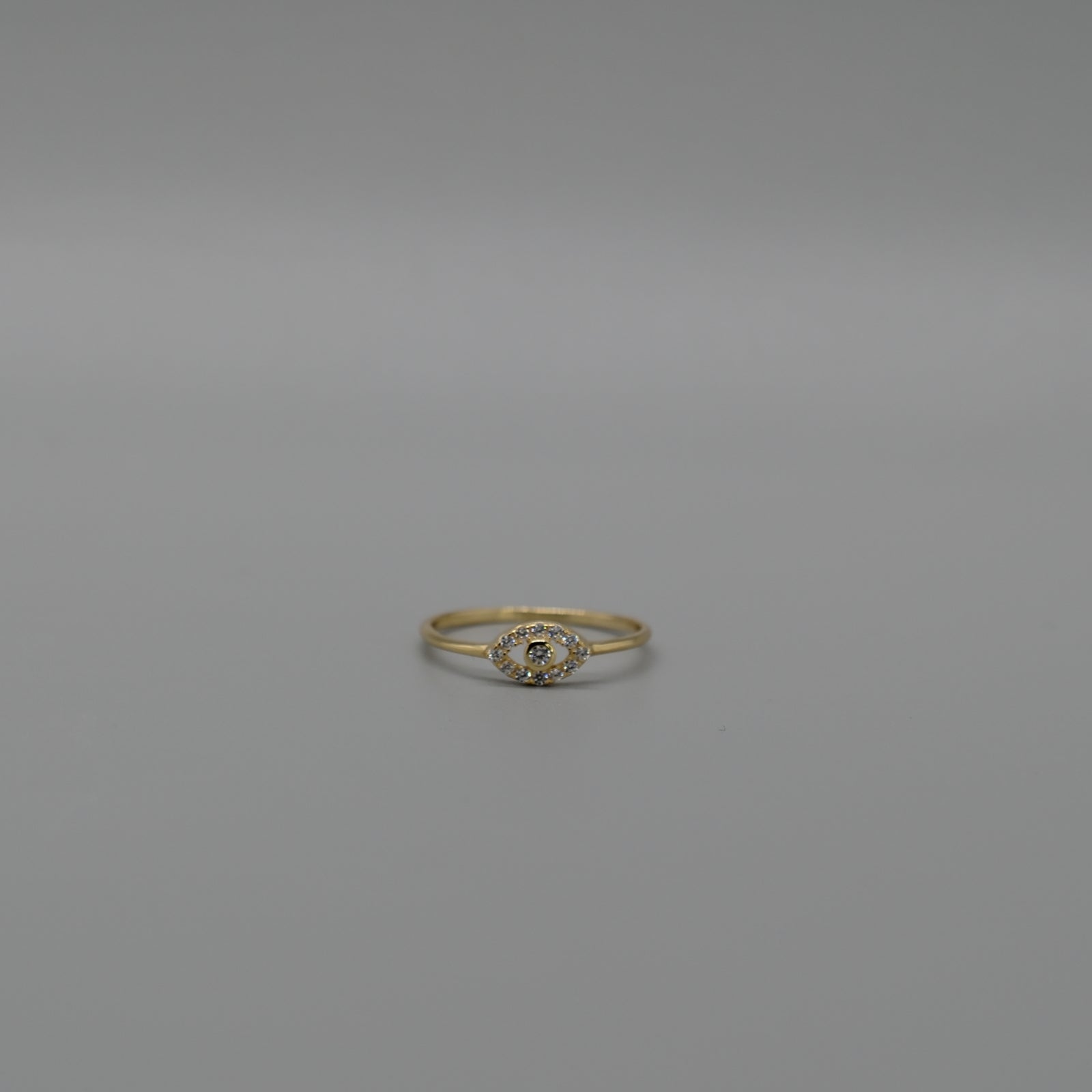 Evil eye on plain band ring