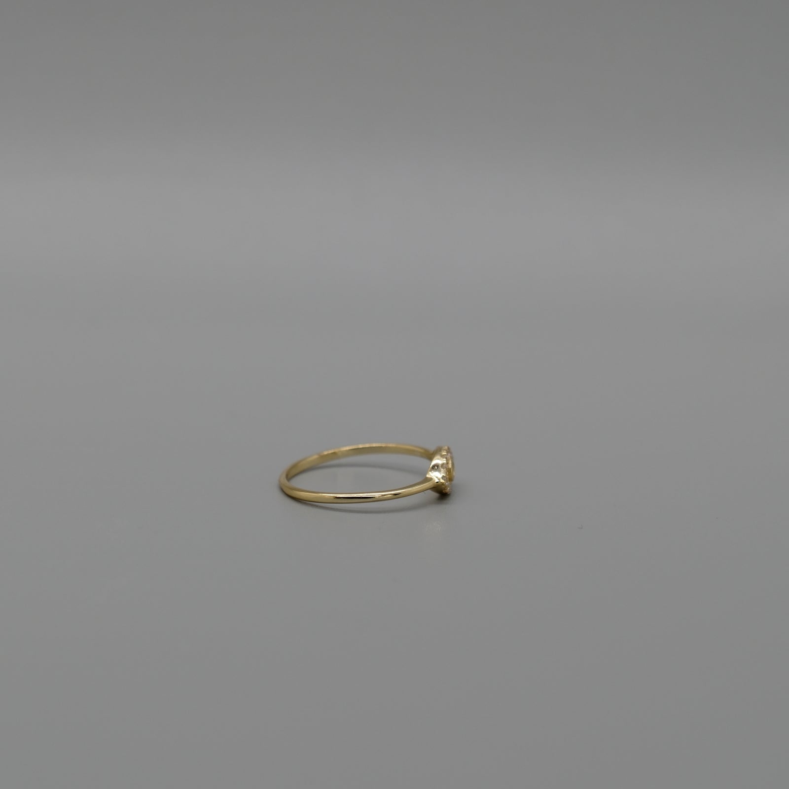 Evil eye on plain band ring