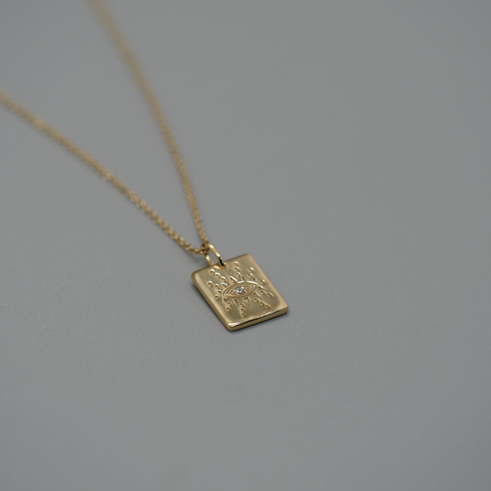 Rectangle charm necklace