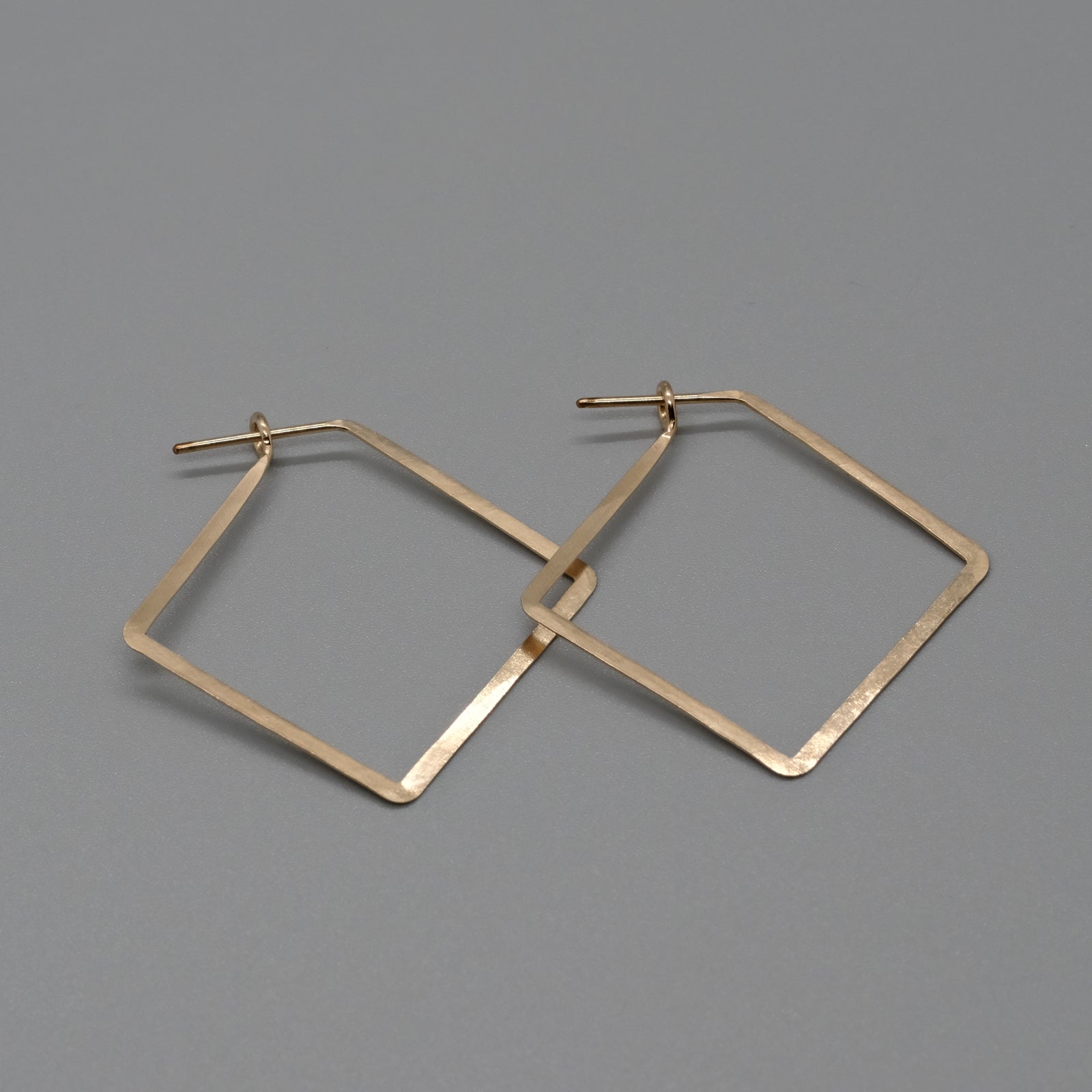Geo Diamond Hoop Earrings