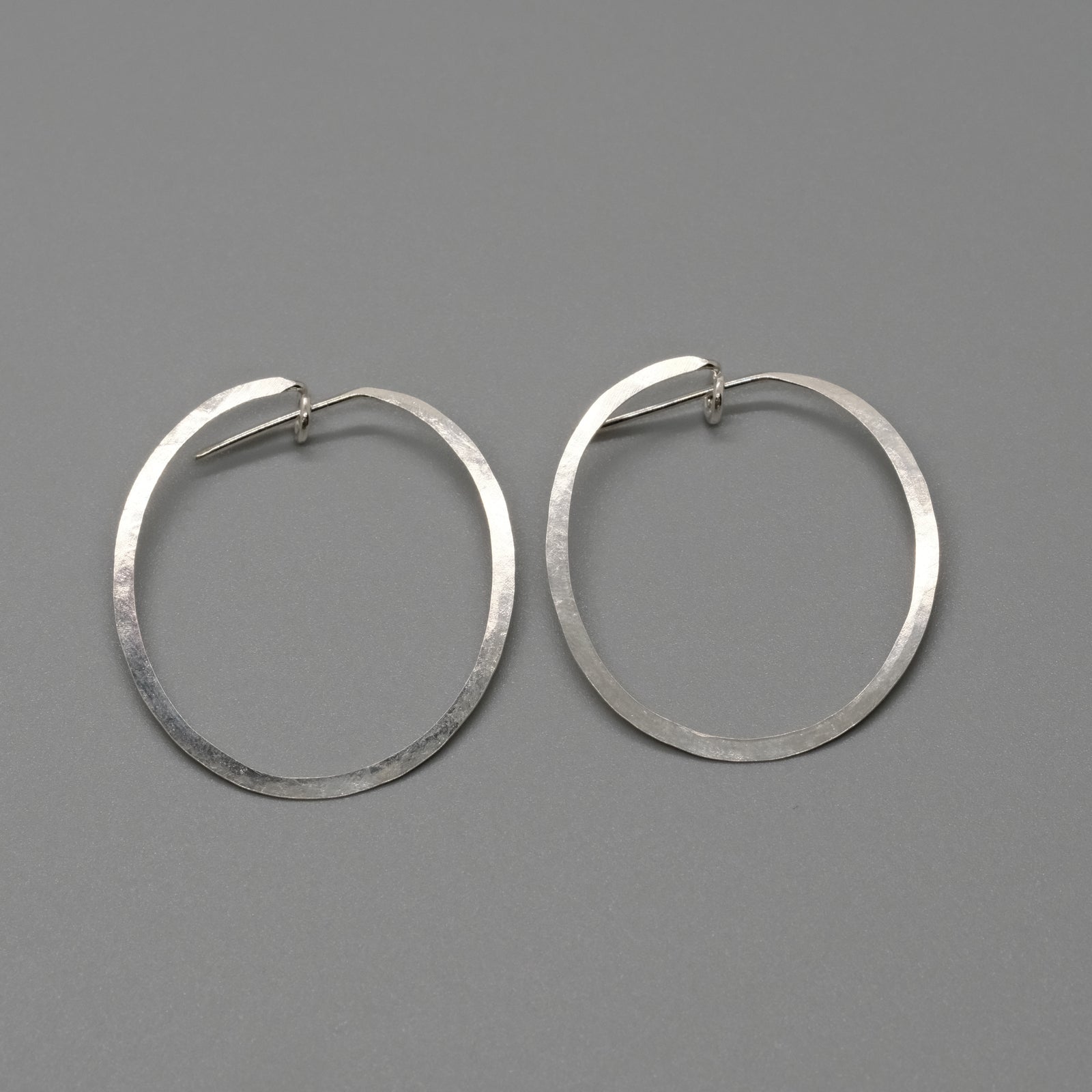organic oval hoop earrings