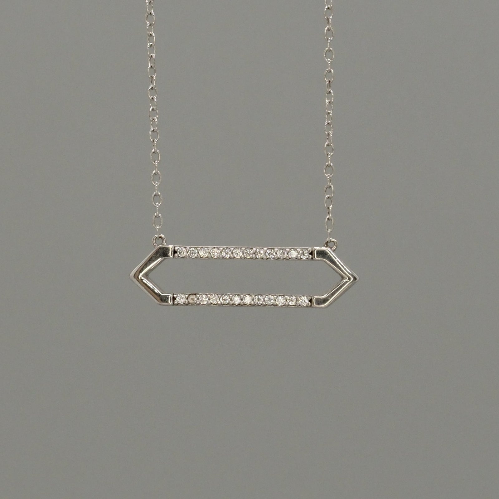 midnight arrow bar necklace