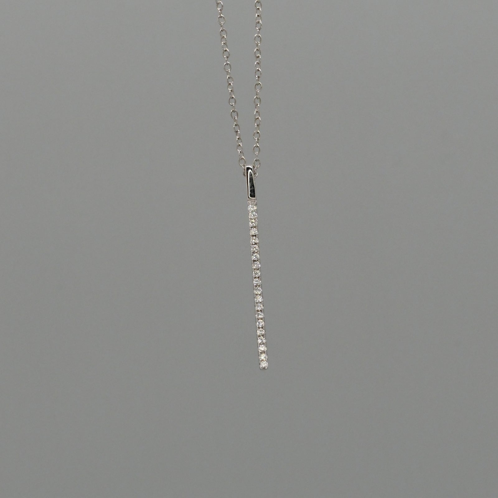 Vertical CZ Bar Necklace
