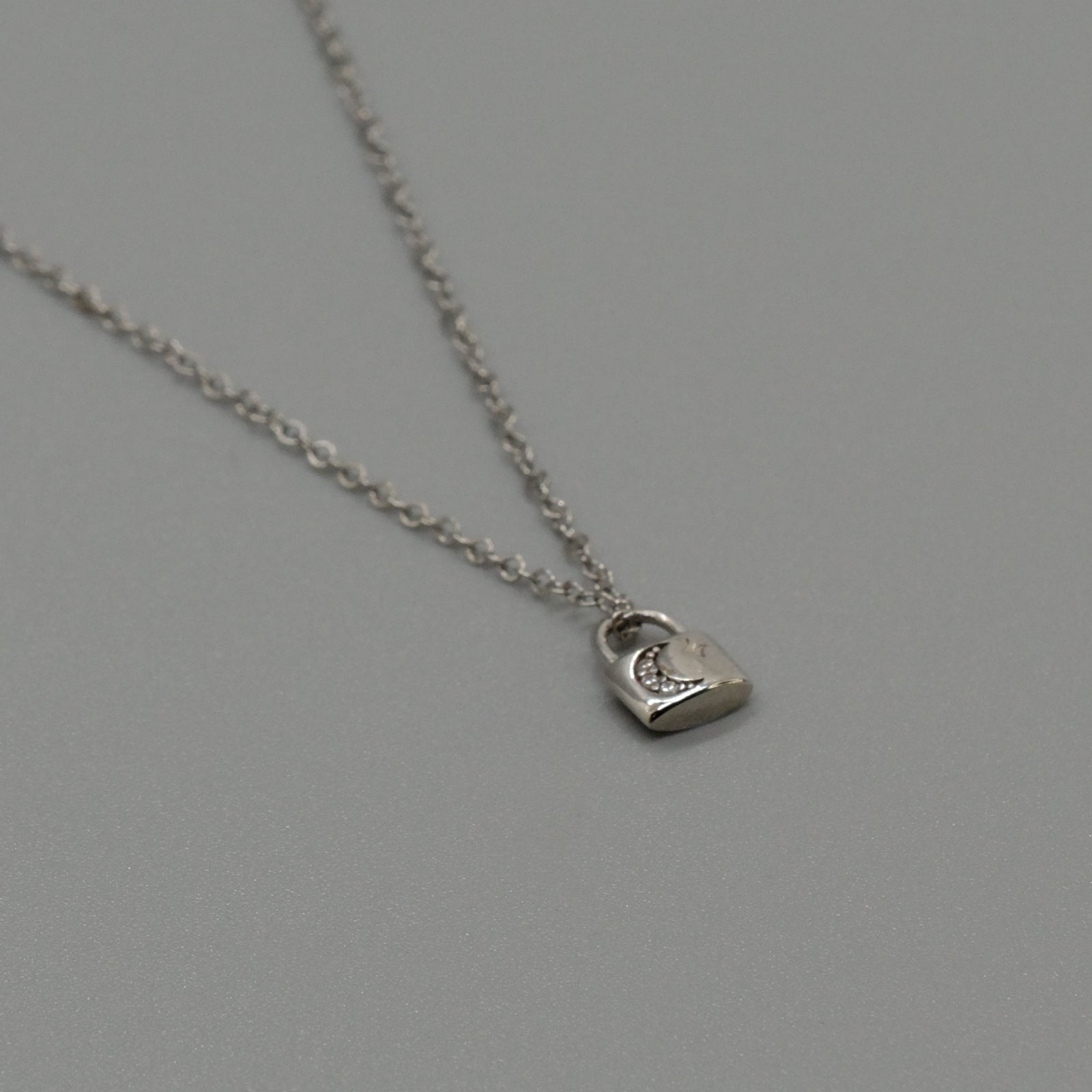 mini lock necklace