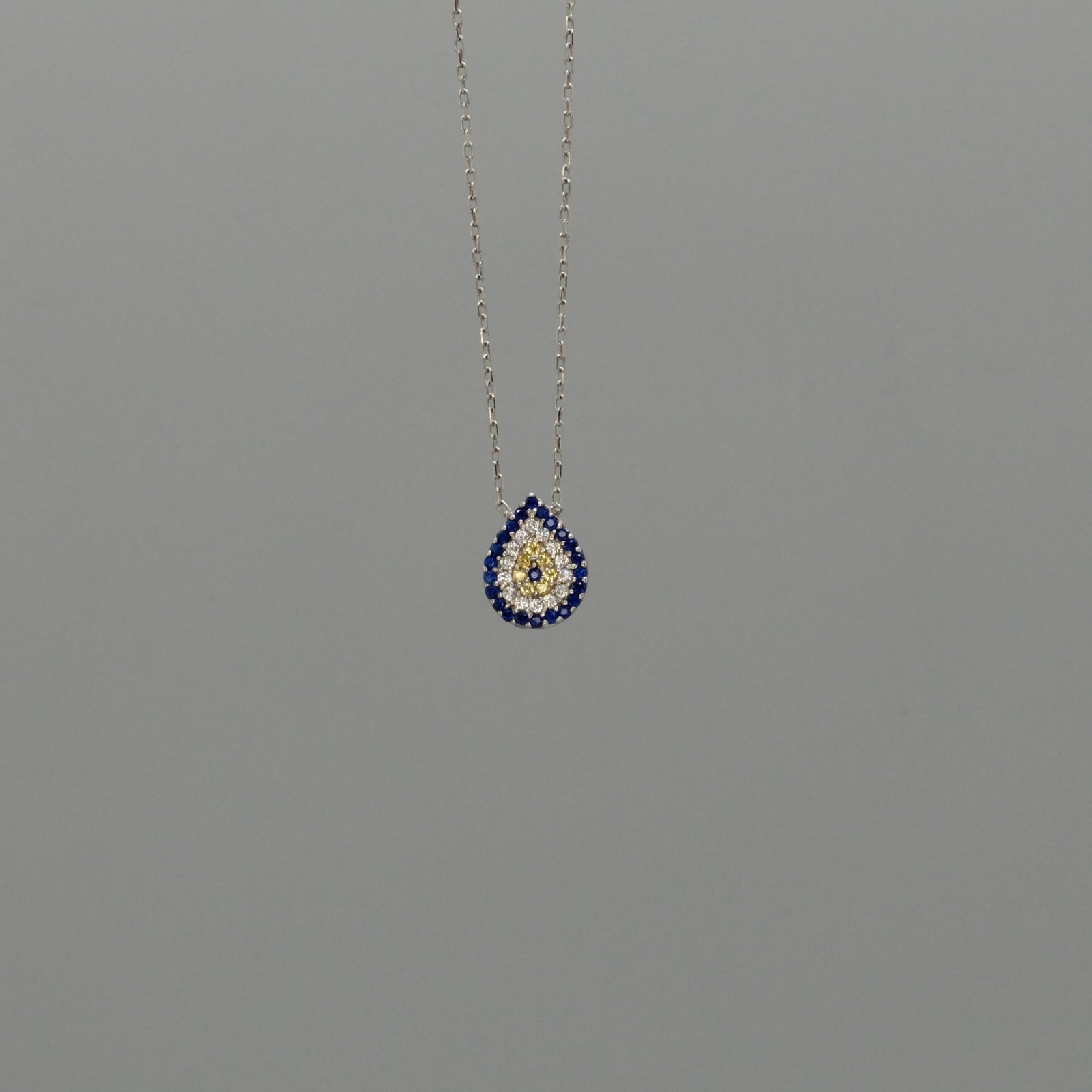 teardrop evil eye necklace