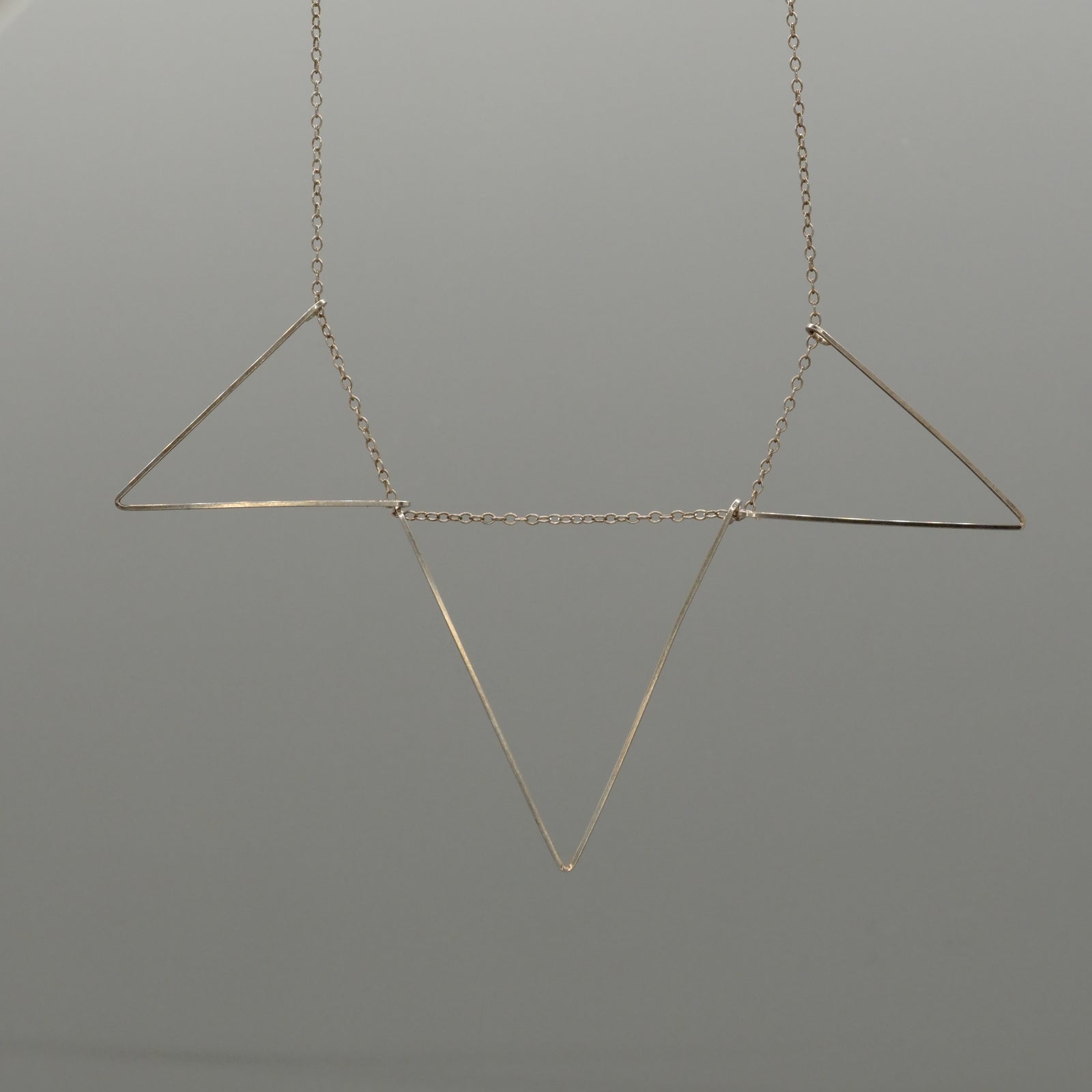 Triple Triangle Statement Necklace