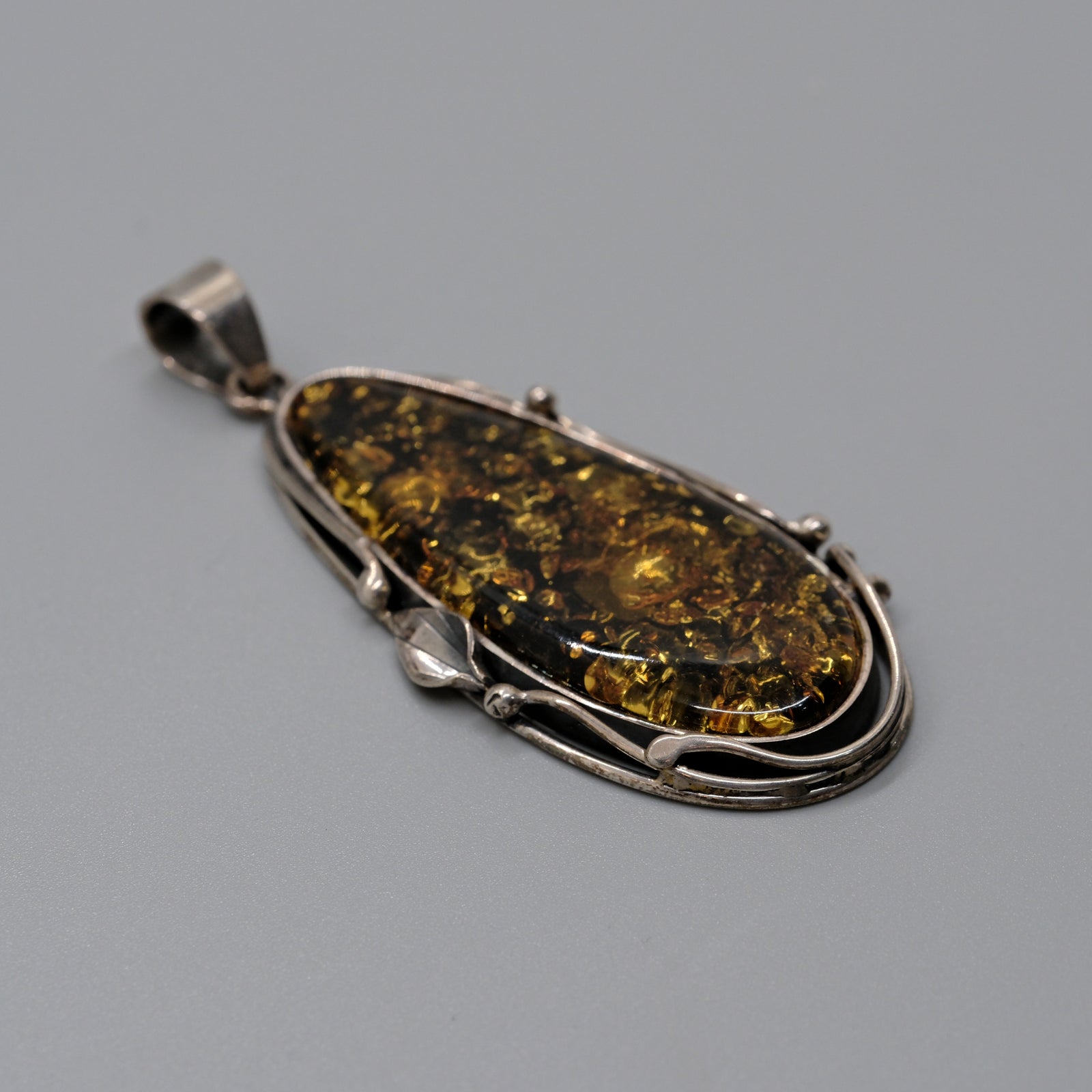 Deep Earth Amber Pendant