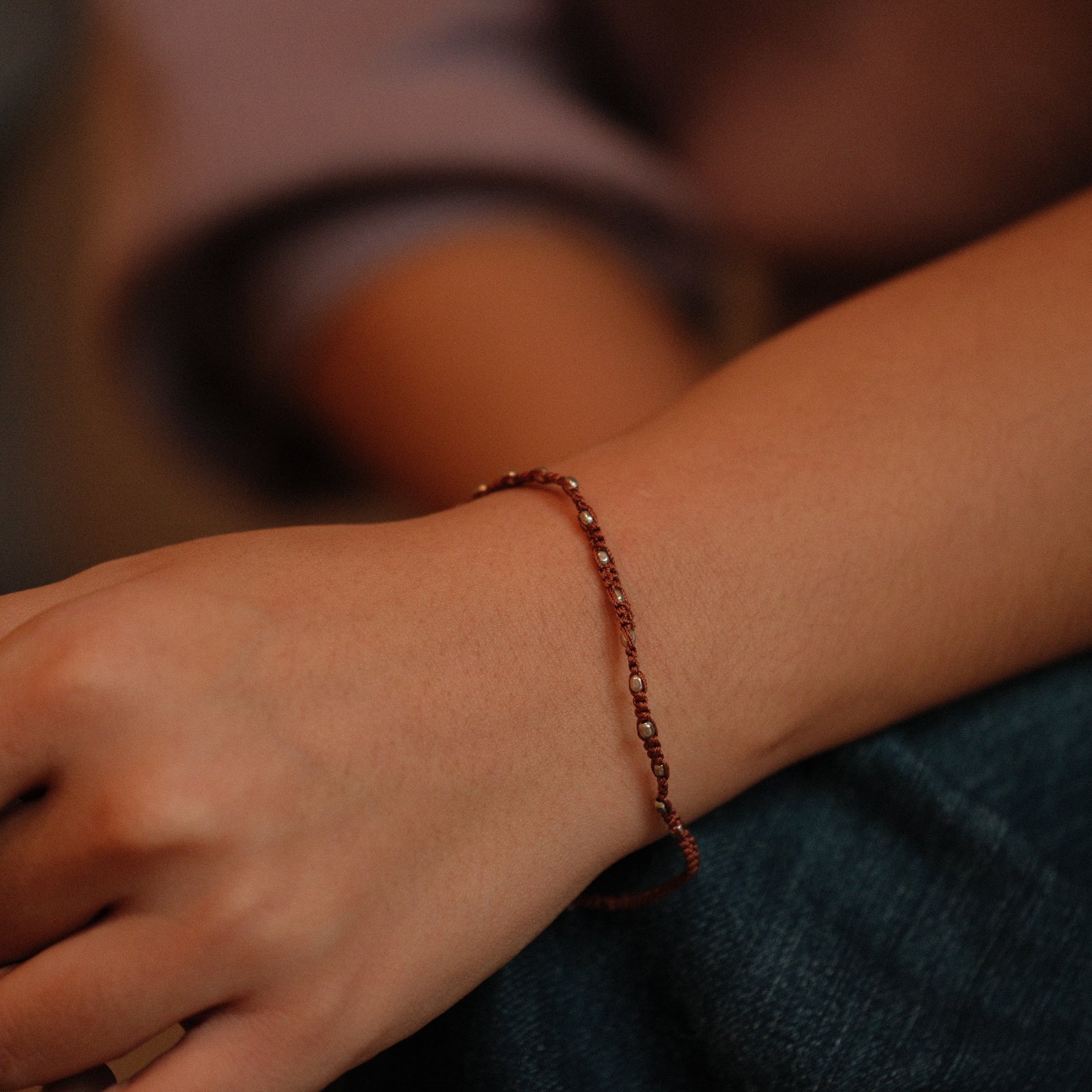 silver thread bracelet