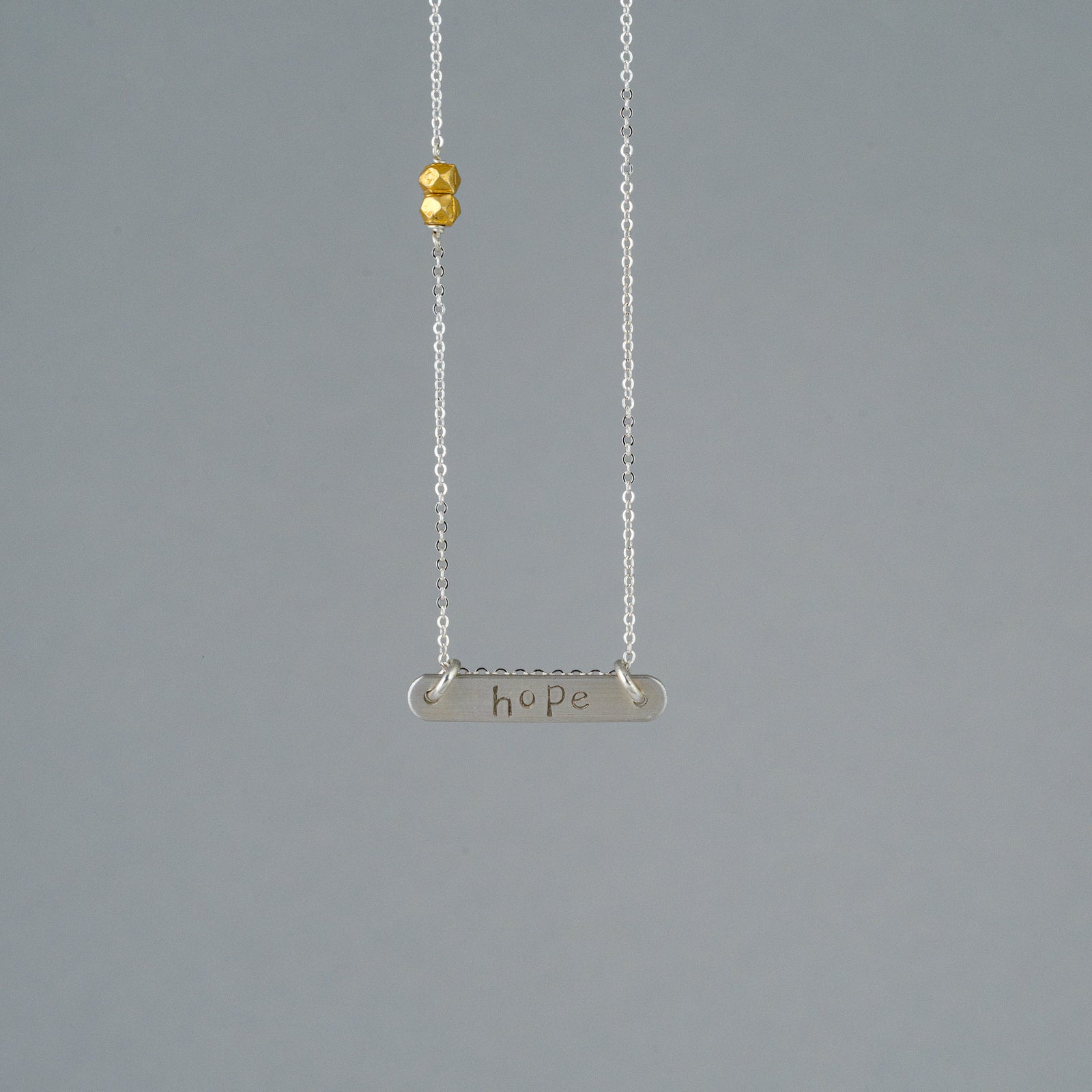 Hope bar necklace