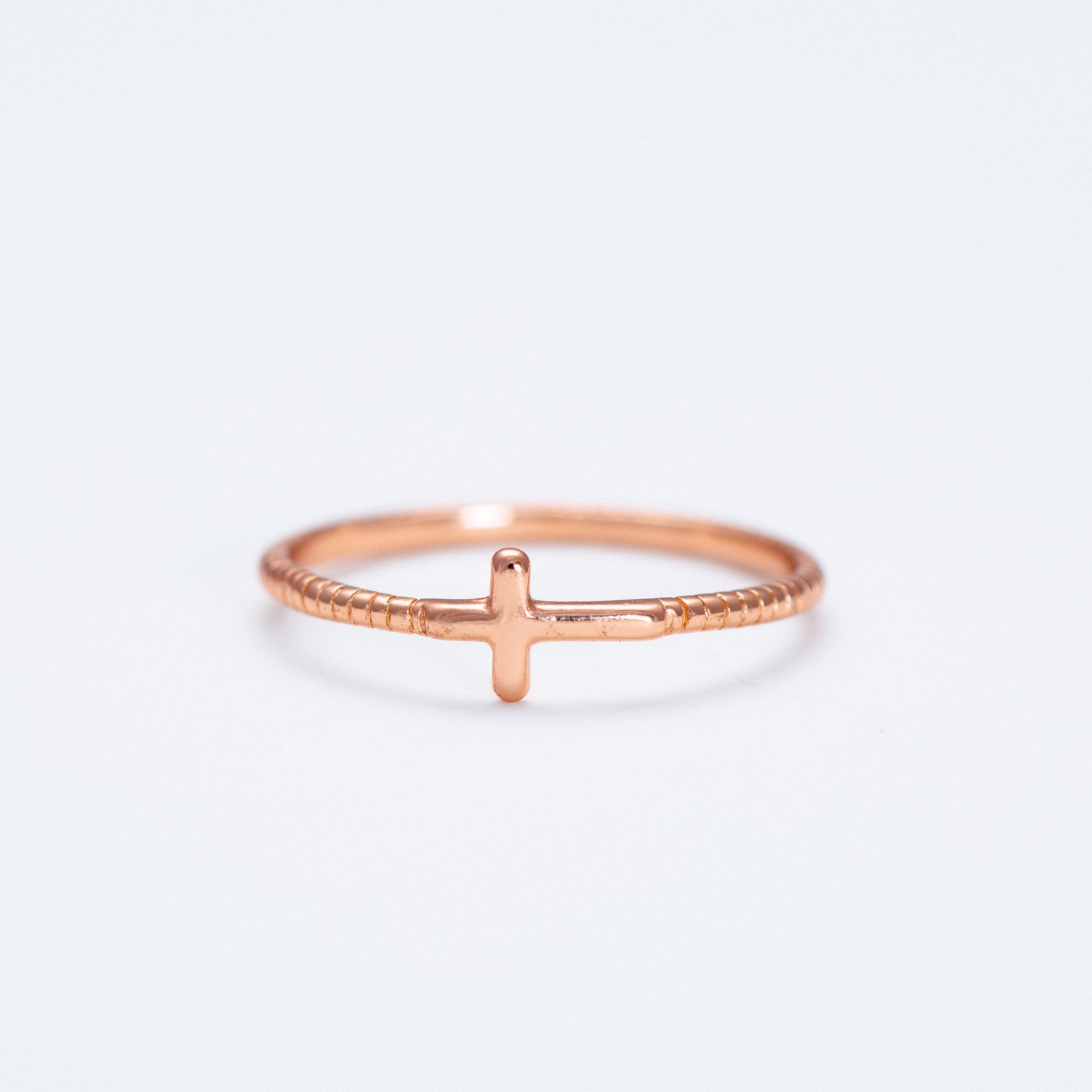 Plain Sideway Cross Ring