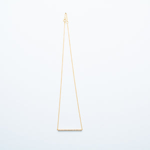 NSC - Horizontal CZ Bar Necklace in Gold Plated