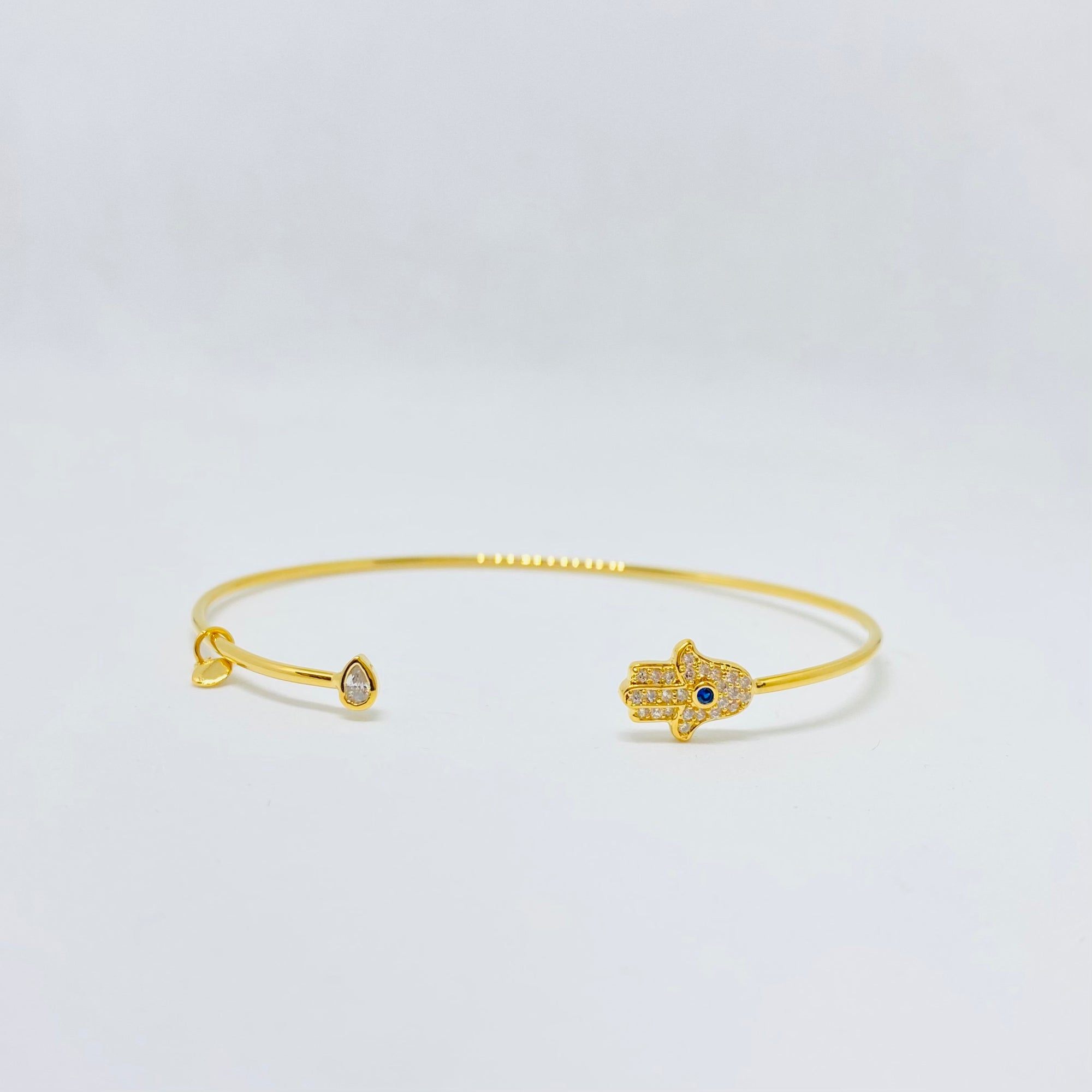Tai - Hamsa with teardrop cuff bracelet