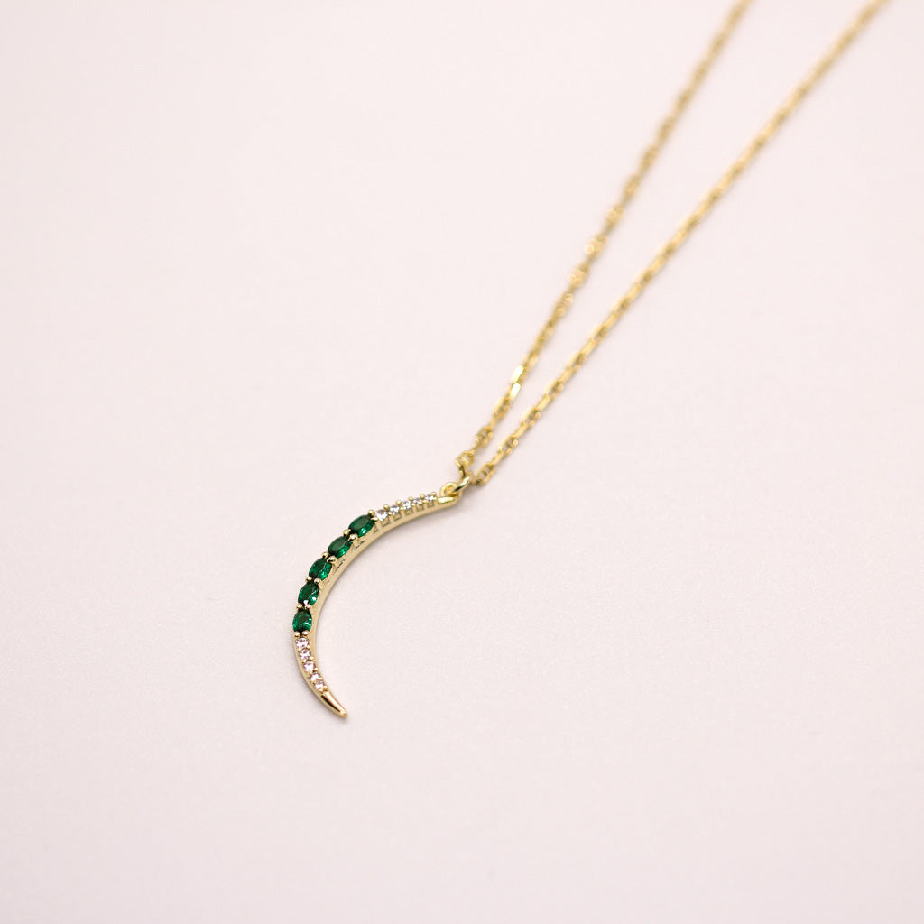 NSC - crescent with cz necklace