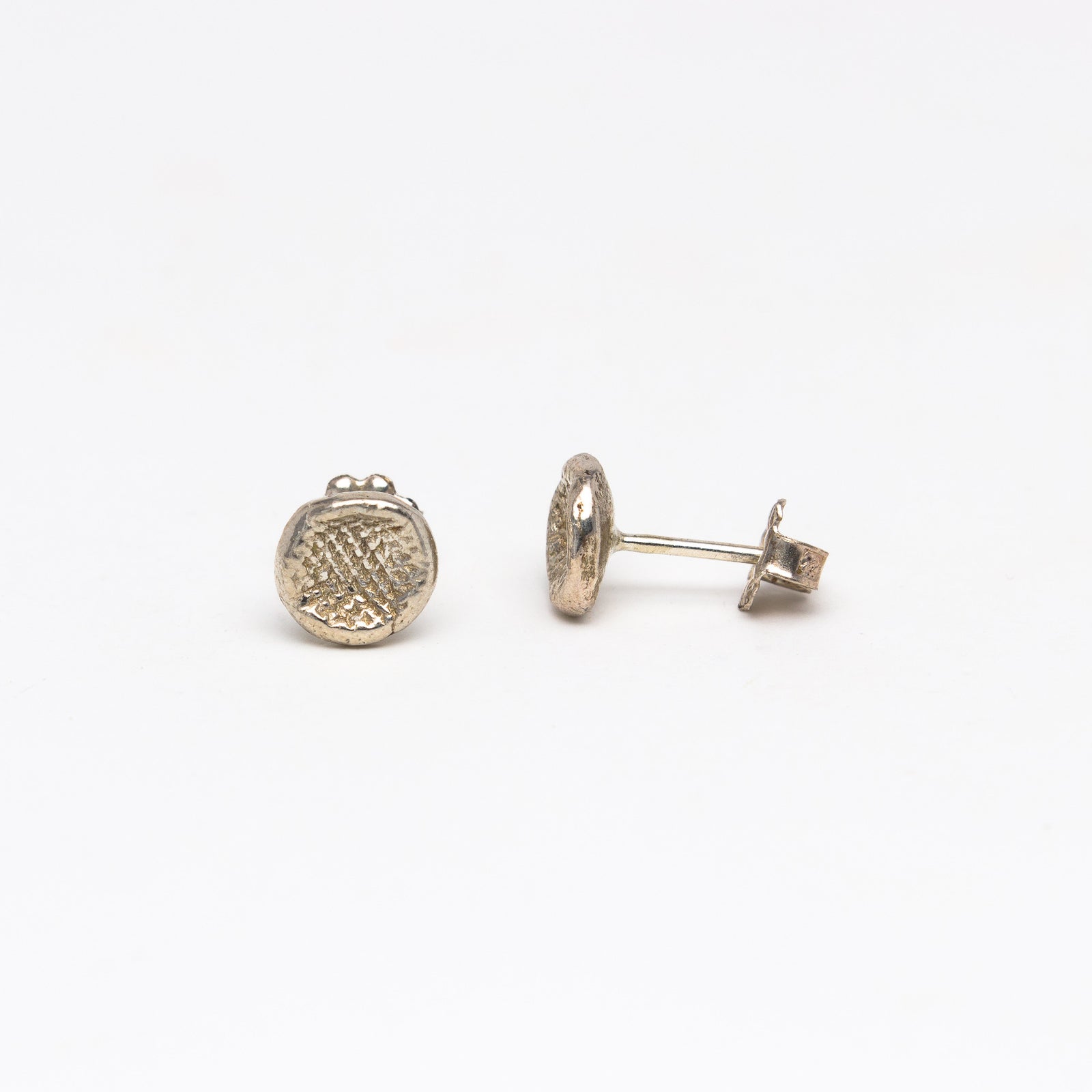 Disk Stud Earrings