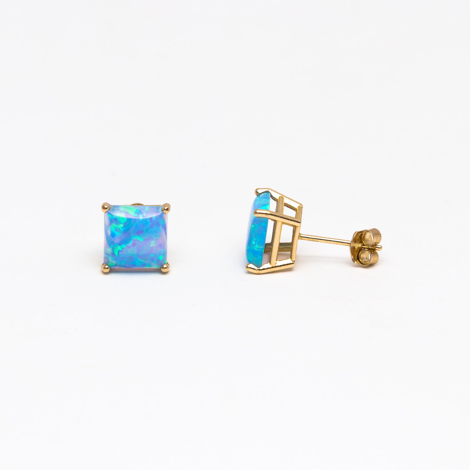 Large Opal stud earrings