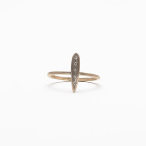 Branch Jewelry - Leaf ring with diamonds