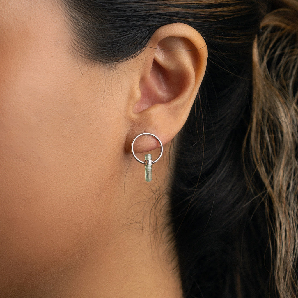 Satellite earrings in silver