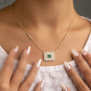 NSC - Pave' Green necklace