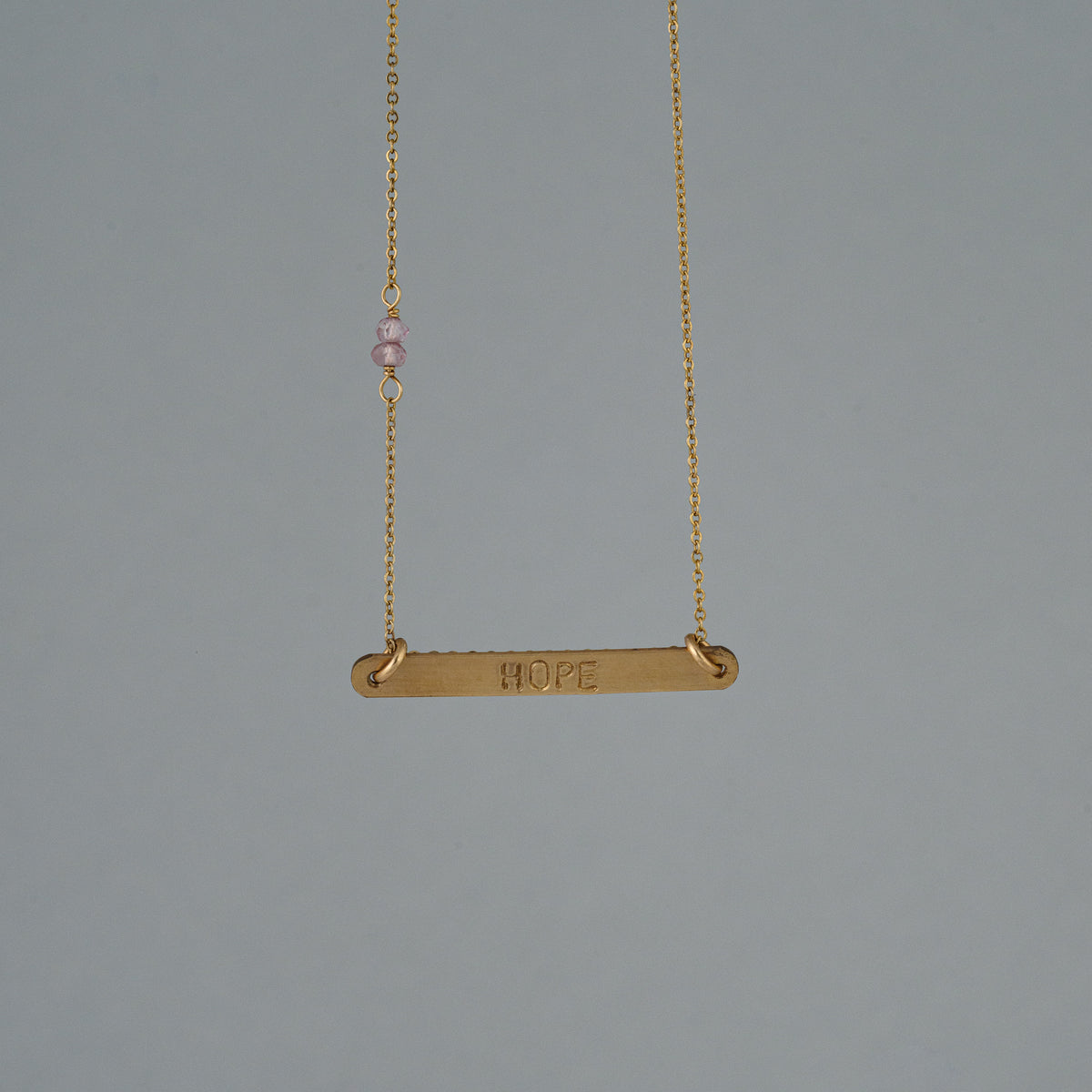 hope with Garnet necklace