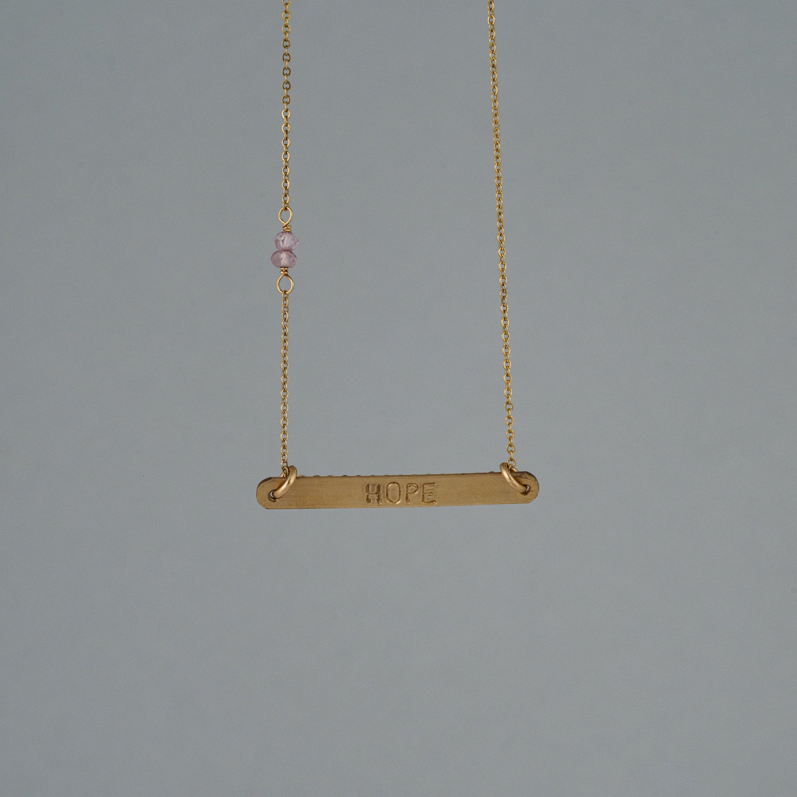 hope with Garnet necklace