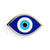 Evil eye enamel pin
