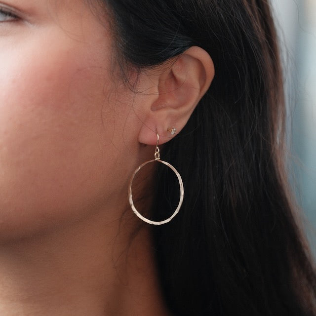 Hammered Circle Earrings