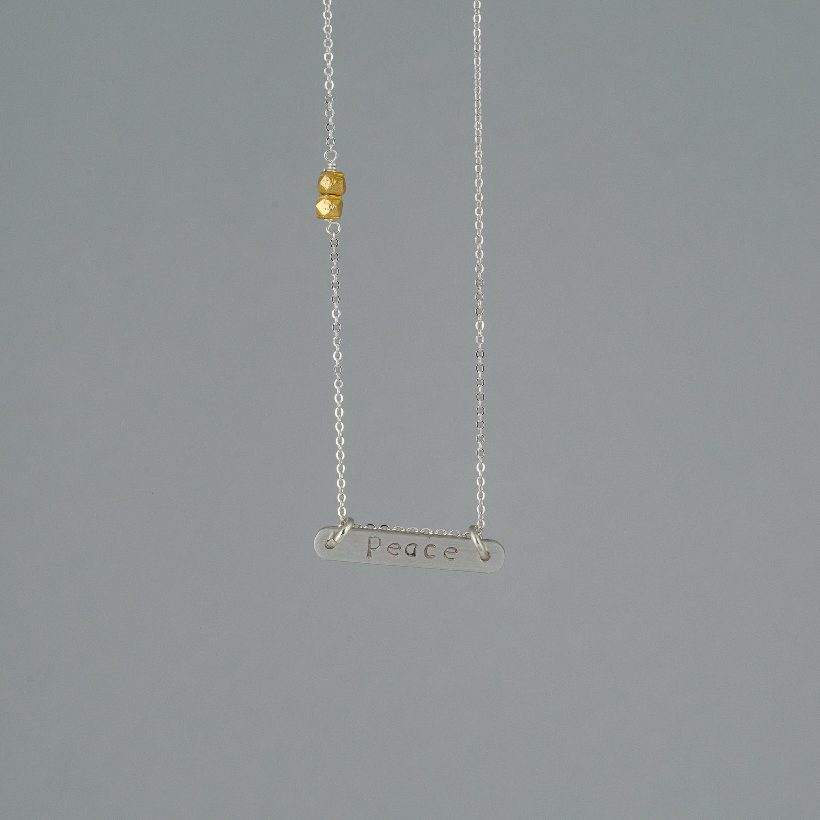peace bar necklace