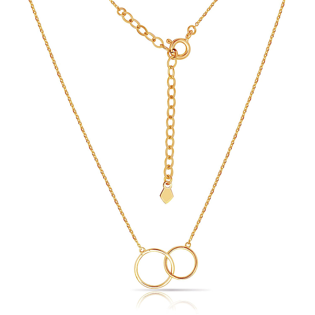 Duo necklace in yellow gold