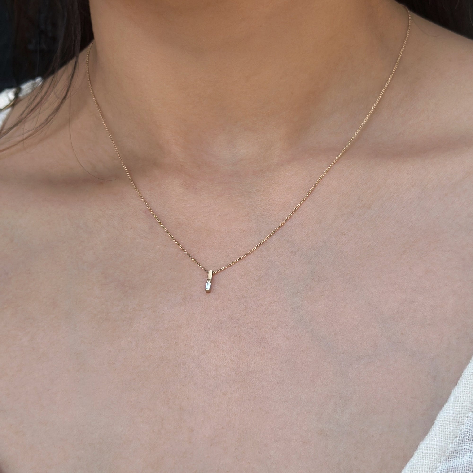 Carla Caruso - BAGUETTE DIAMOND NECKLACE