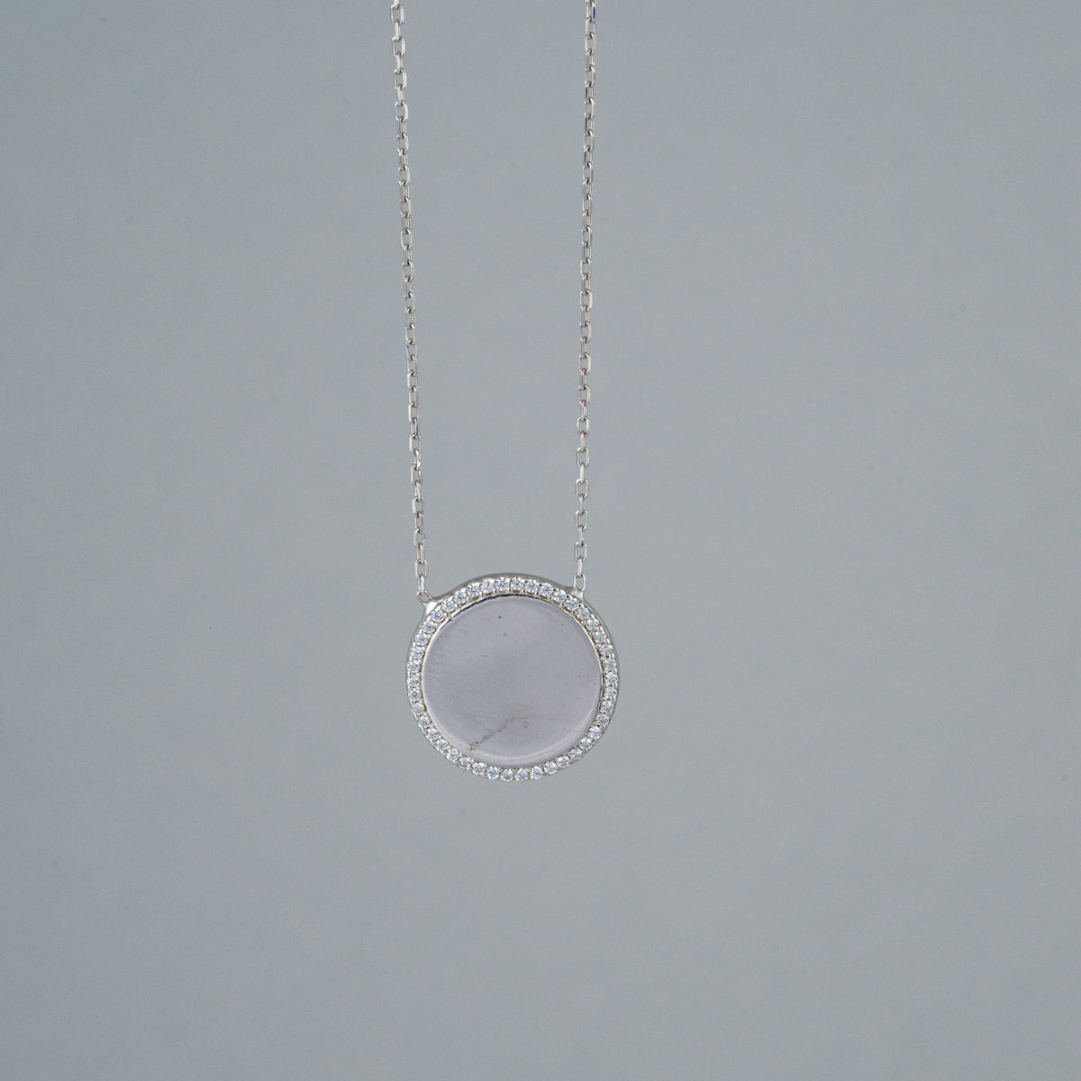 Halo moon necklace