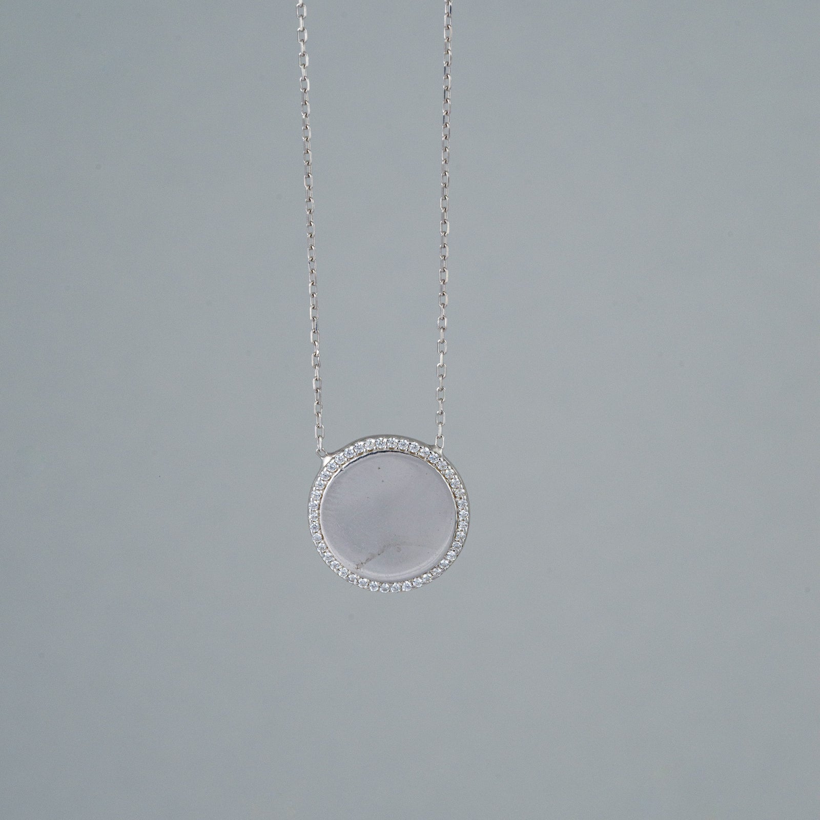 Halo moon necklace