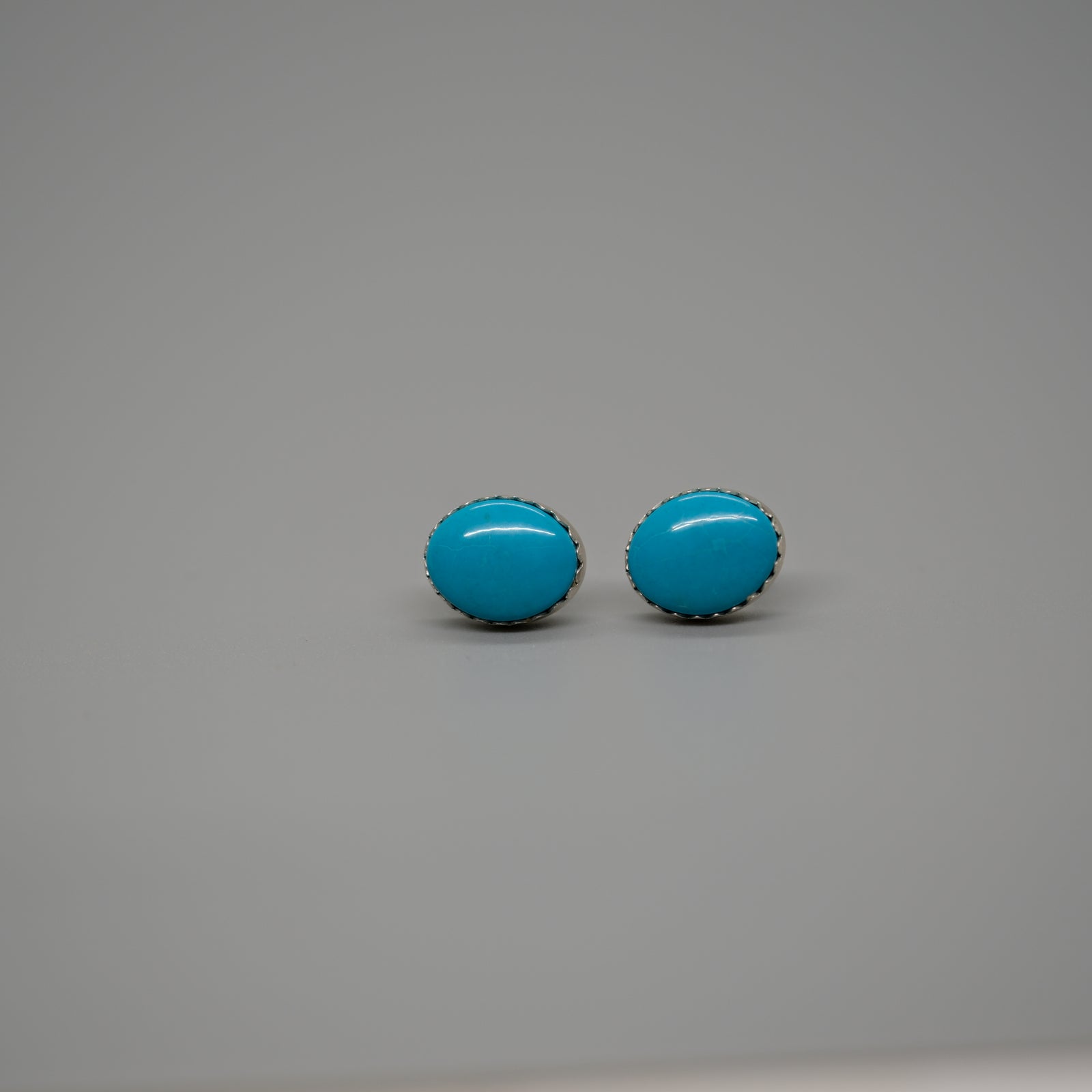 Medium Turquoise stud earrings