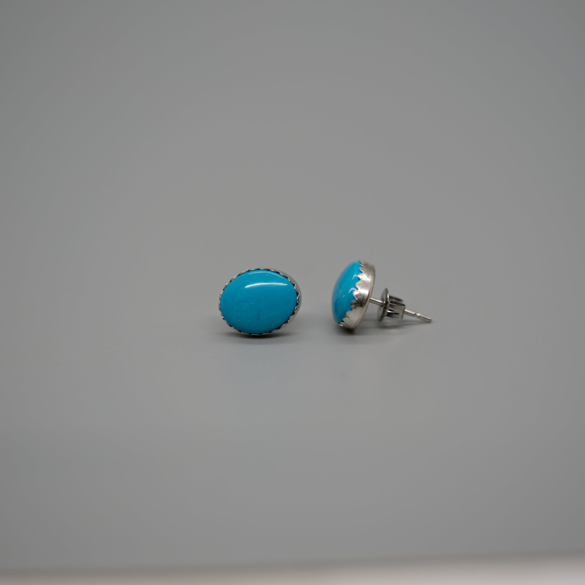 Medium Turquoise stud earrings